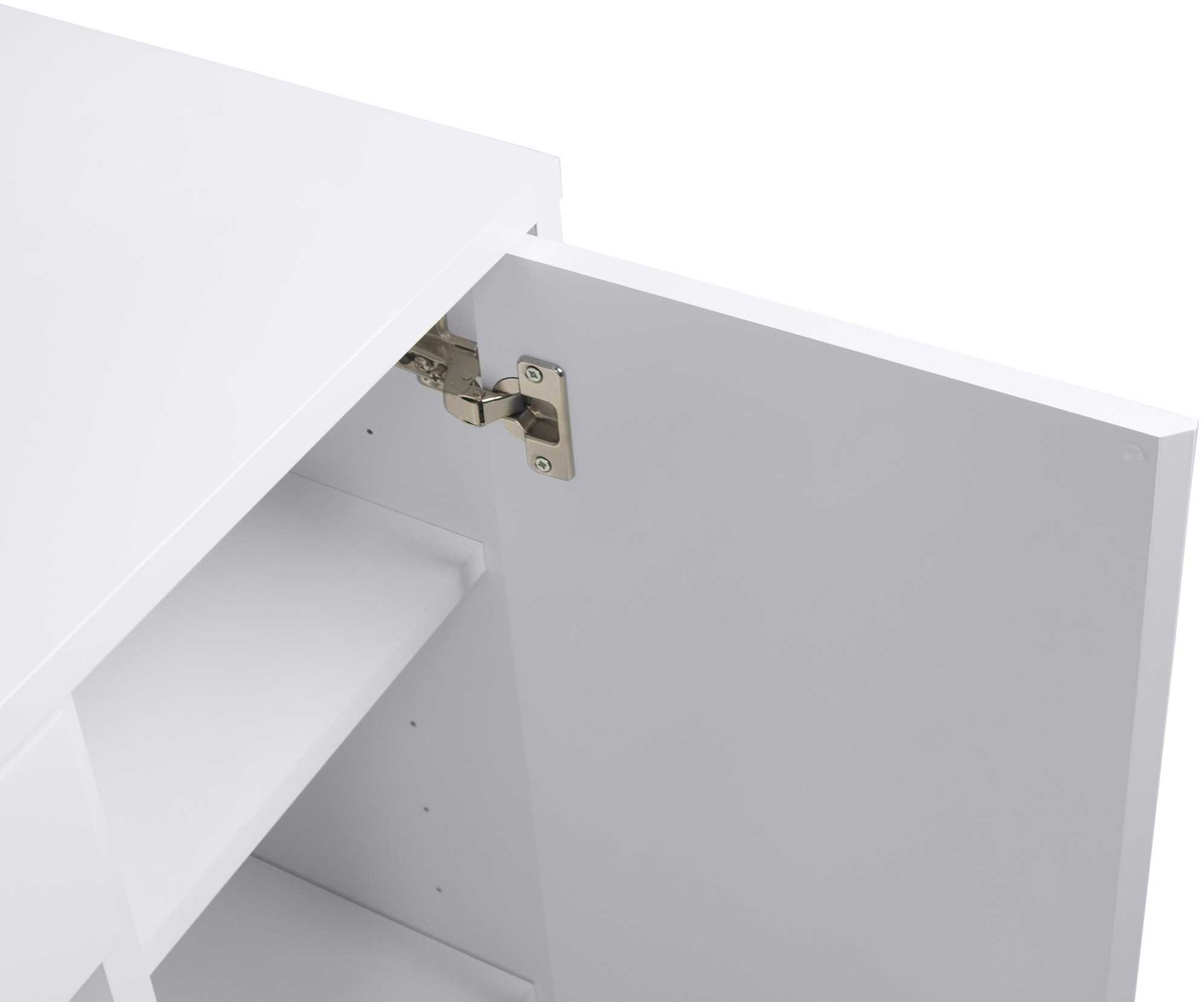 Bureau Prado 130cm - blanc/chrome - Image 2