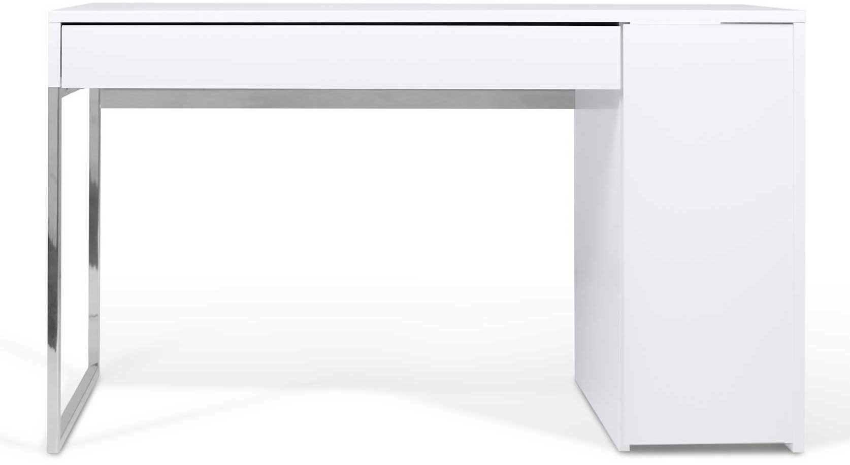 Bureau Prado 130cm - blanc/chrome - Image 8