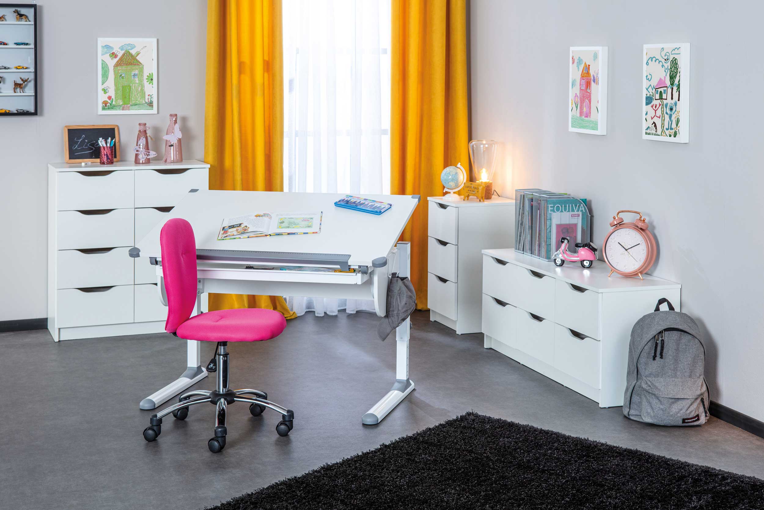 Bureau Studare 110cm réglable - blanc - Image 6