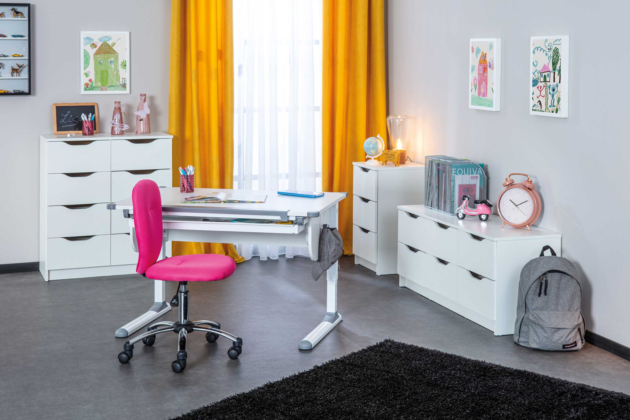 Bureau Studare 110cm réglable - blanc - Image 9