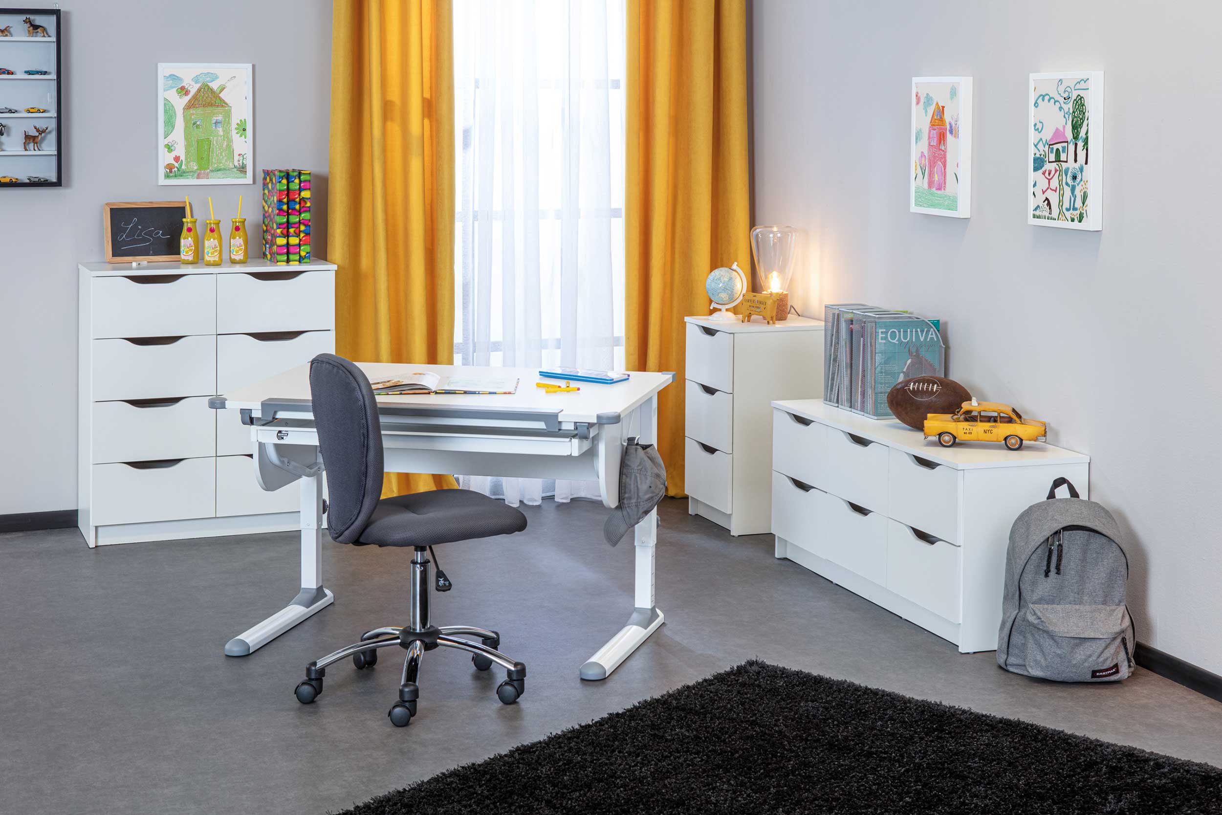 Bureau Studare 110cm réglable - blanc - Image 10