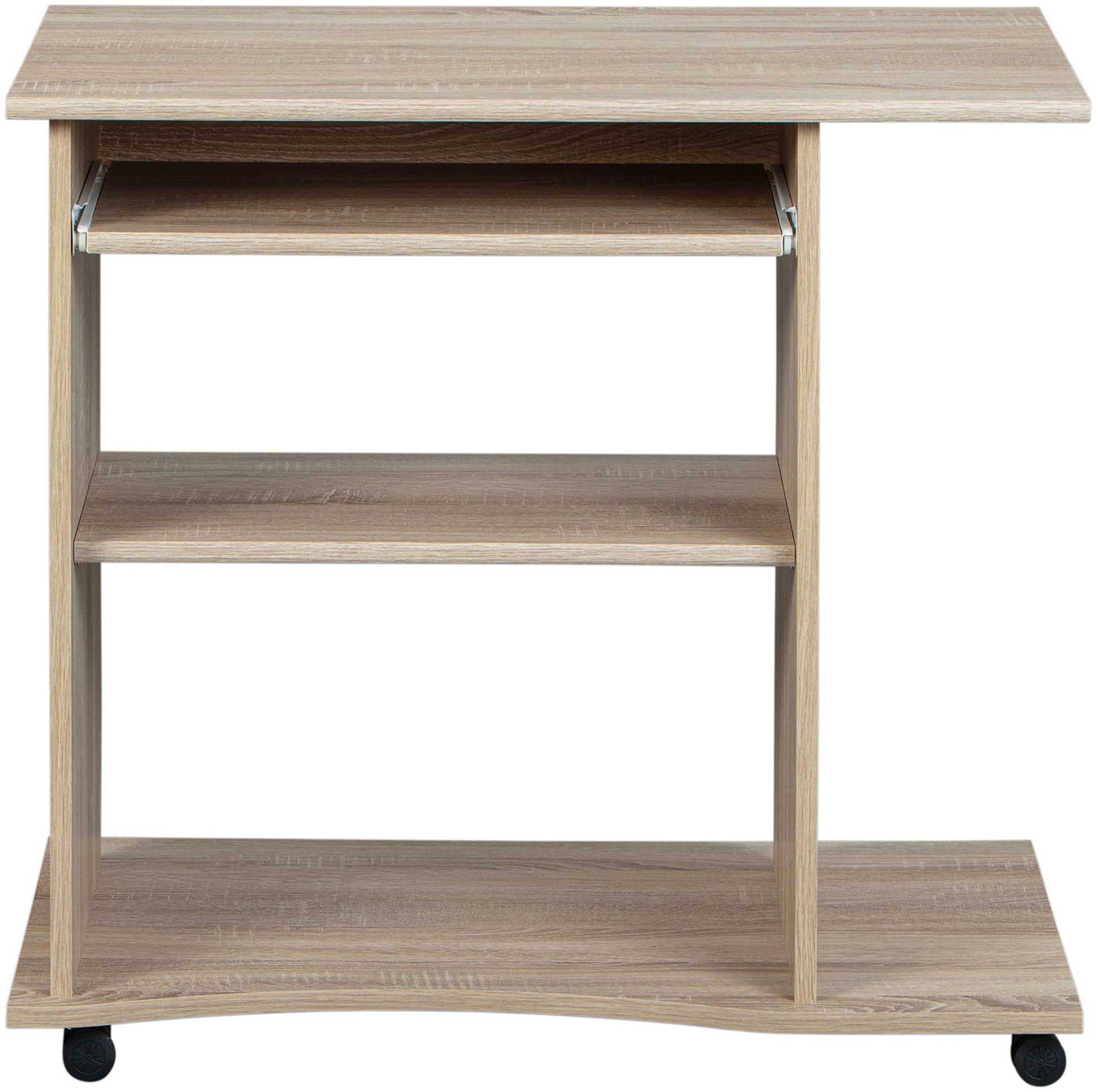 Bureau sur roulettes pour ordinateur Adda - chêne - Image 2