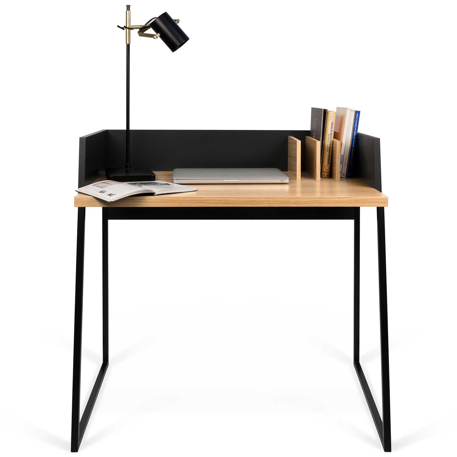 Bureau Volta 90cm - noir/chêne - Image 10