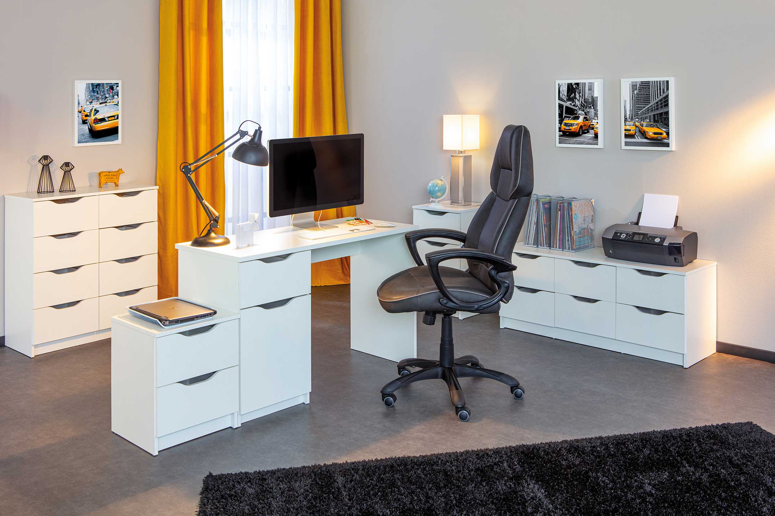 Bureau Westphalen 115cm - blanc - Image 2