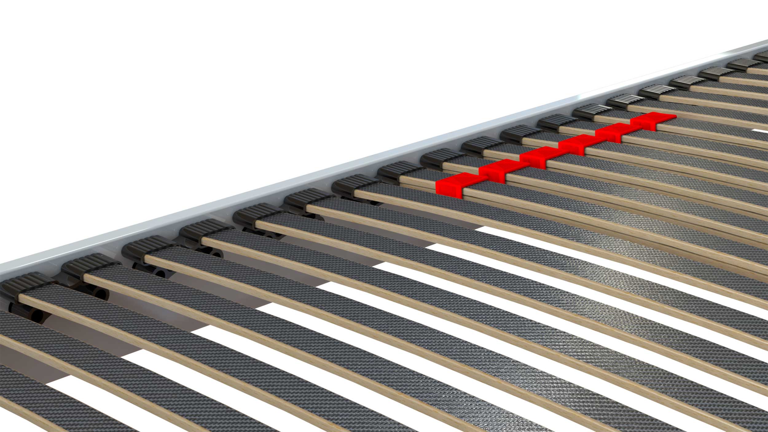 Cadre de lit Senne 28 lattes 140x200 - blanc - Image 2