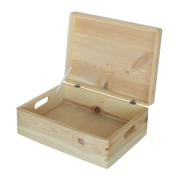 Caison à jouets en bois Maxine avec couvercle