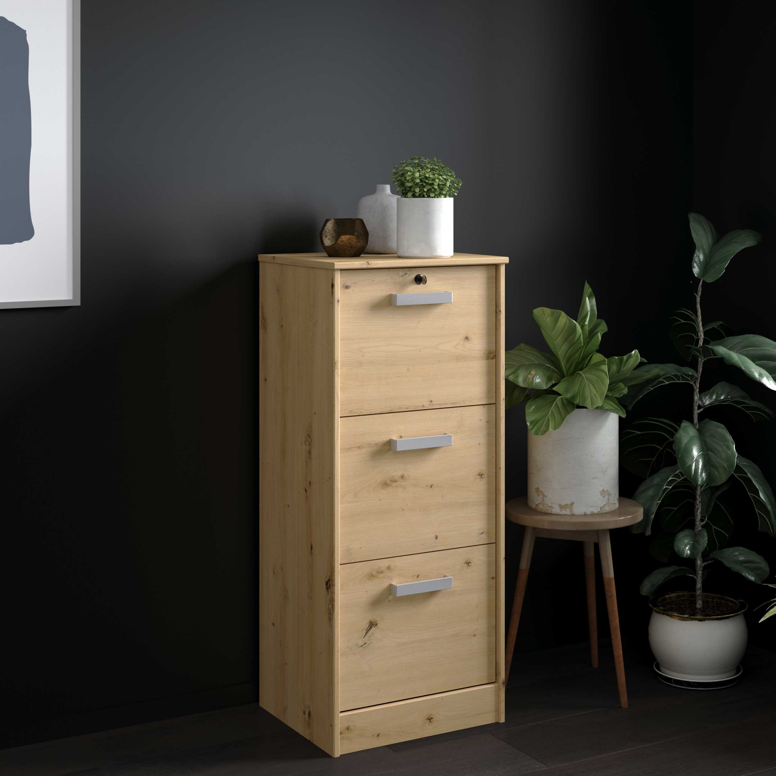 Caisson à 3 tiroirs Marri - chêne