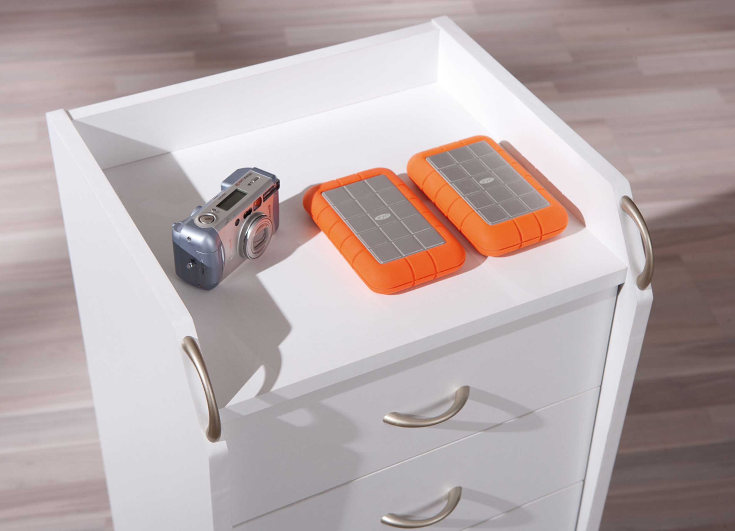 Caisson à roulettes Podence à 4 tiroirs - blanc - Image 5