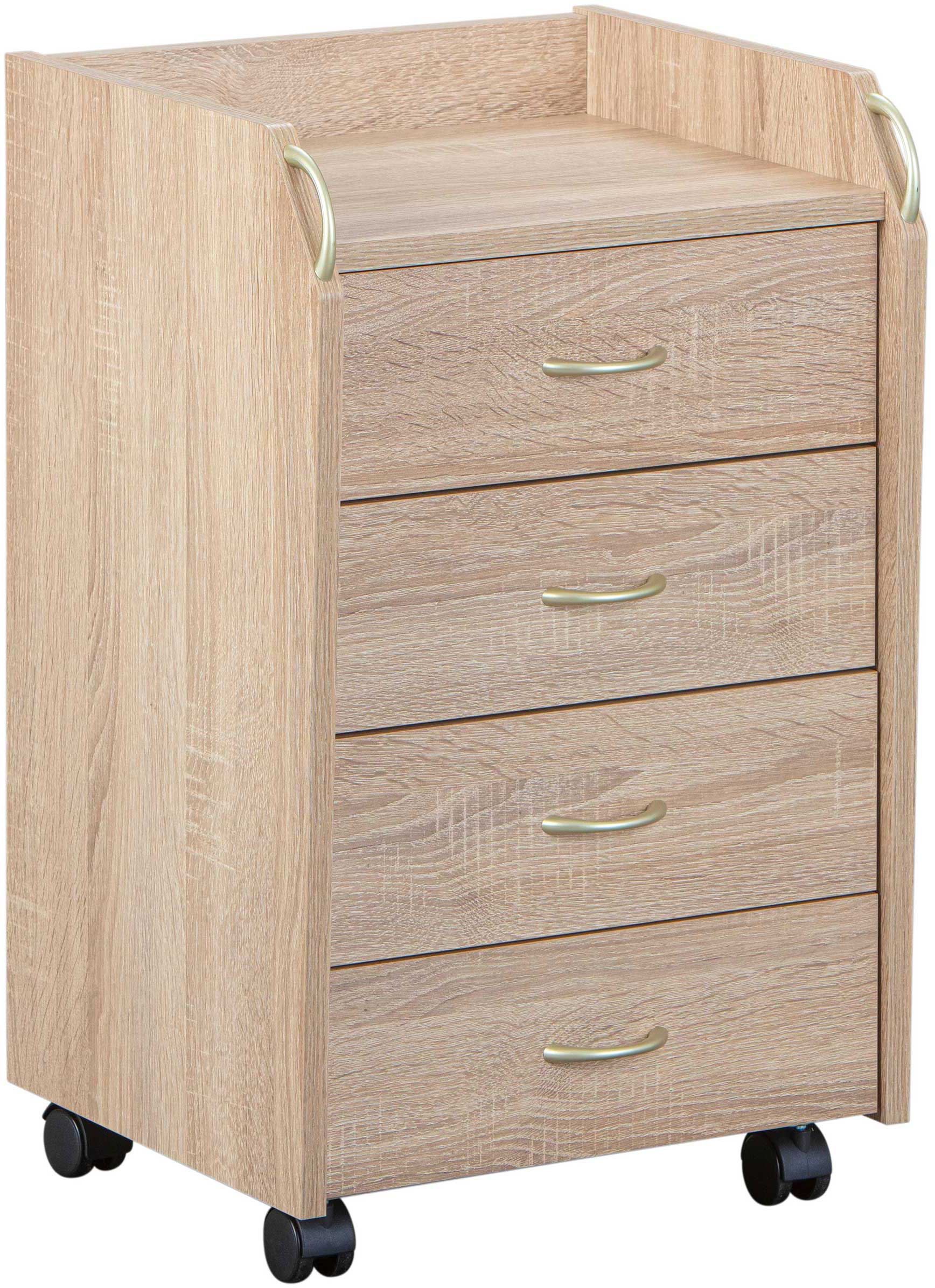 Caisson à tiroirs Frits avec quatre tiroirs - chêne sonoma - Image 4