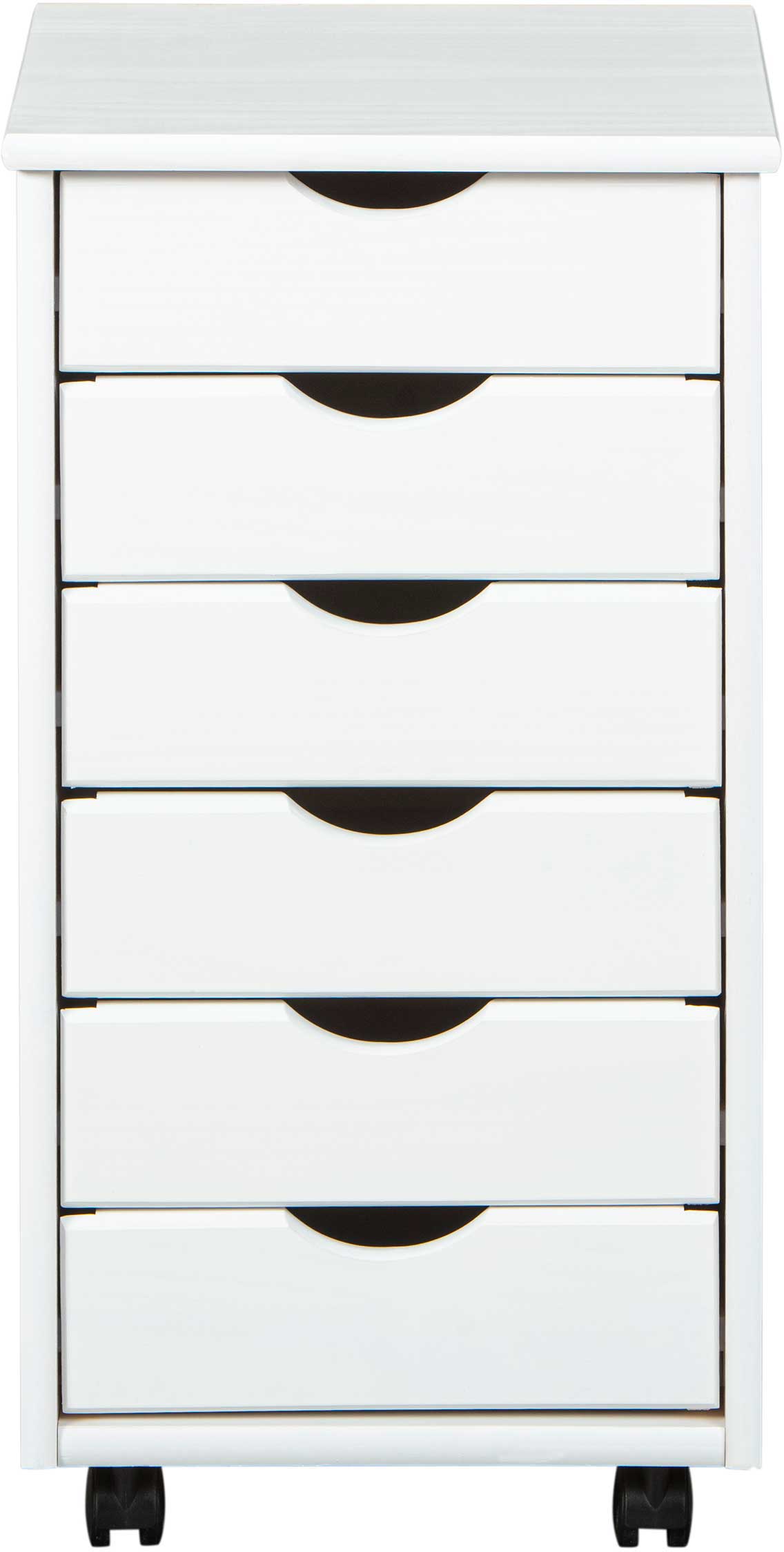 Caisson à tiroirs Lena bois avec roulettes - blanc - Image 2