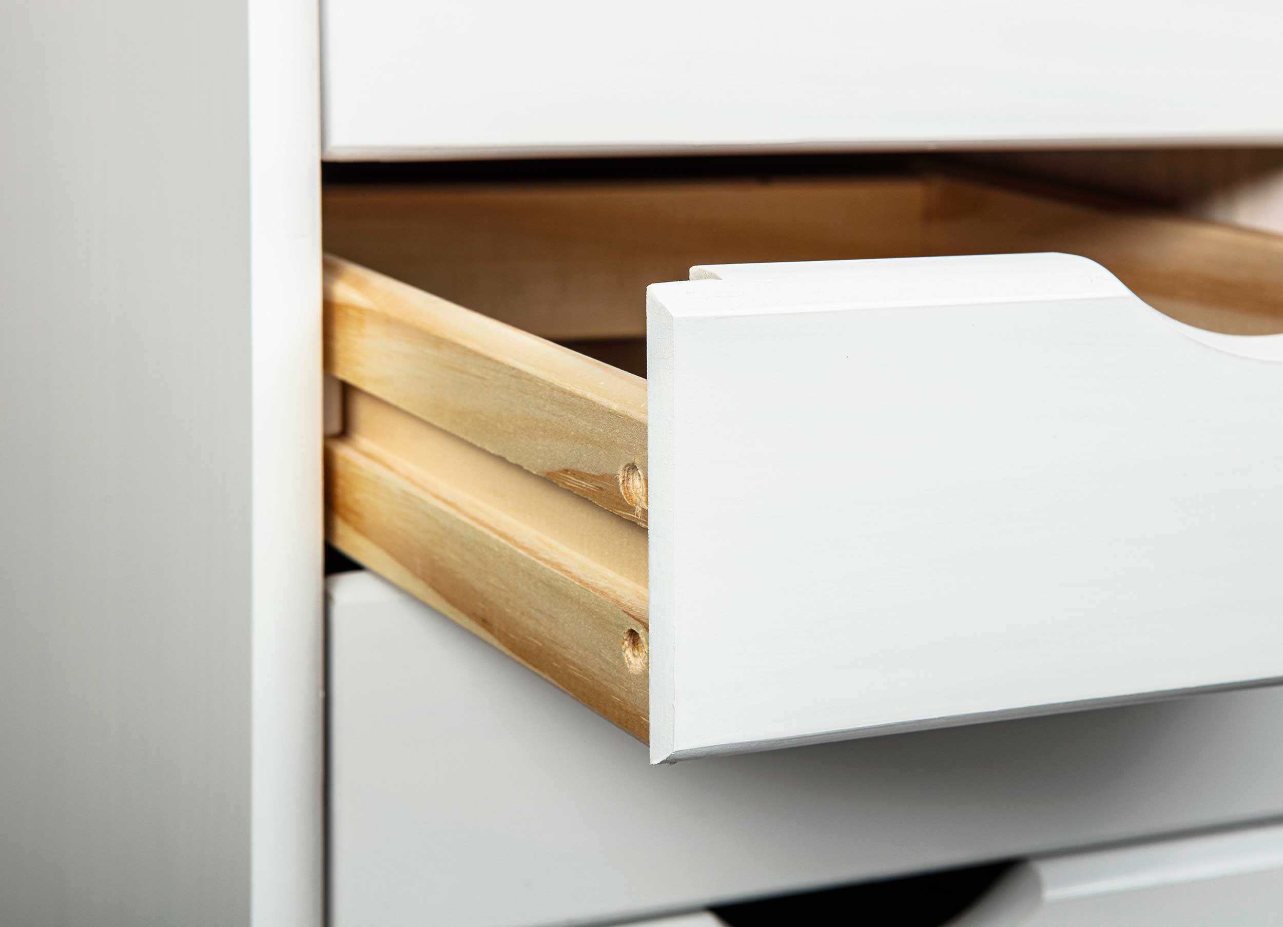 Caisson à tiroirs Lena bois avec roulettes - blanc - Image 9