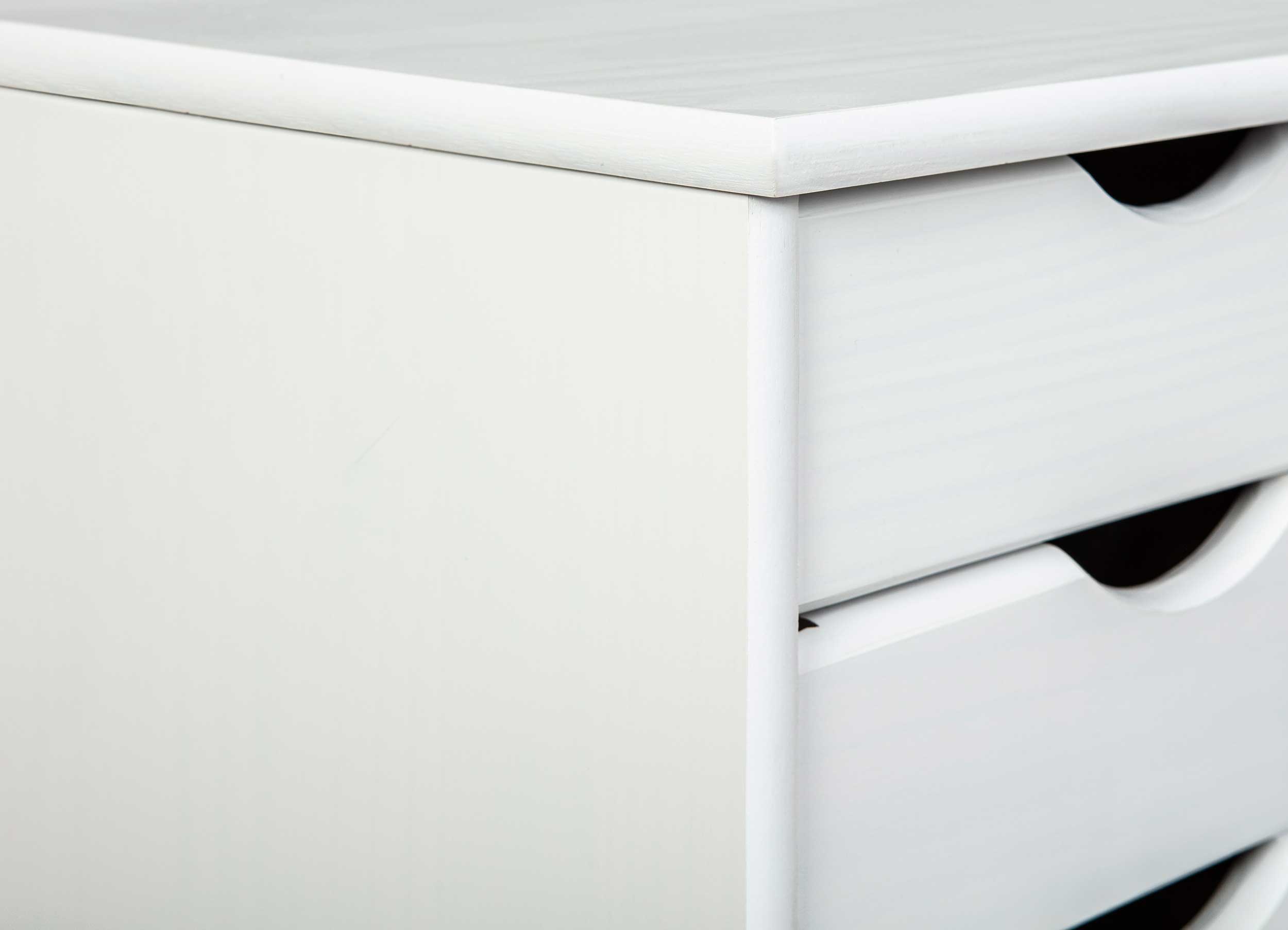 Caisson à tiroirs Lena bois avec roulettes - blanc - Image 10