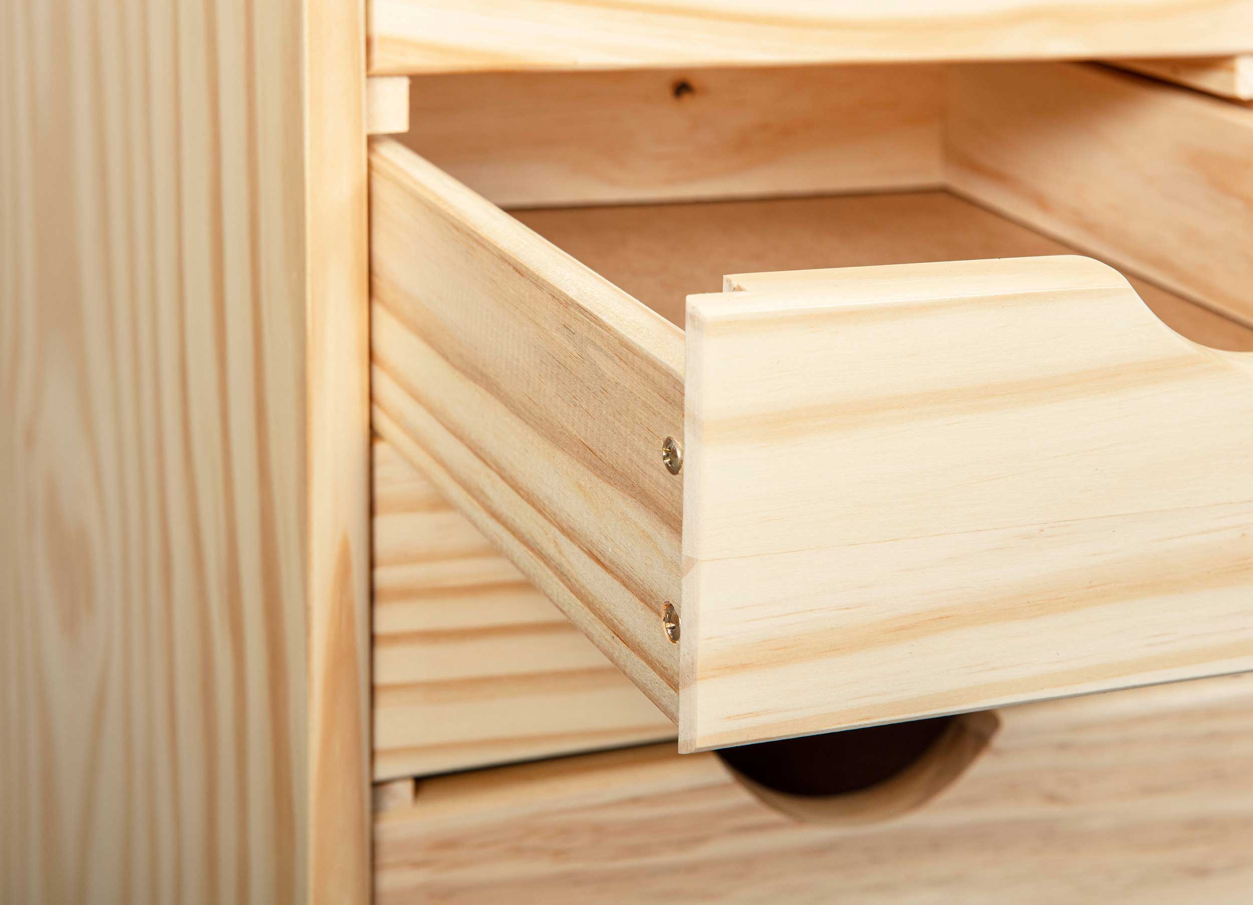 Caisson à tiroirs Lena bois avec roulettes - pin - Image 7
