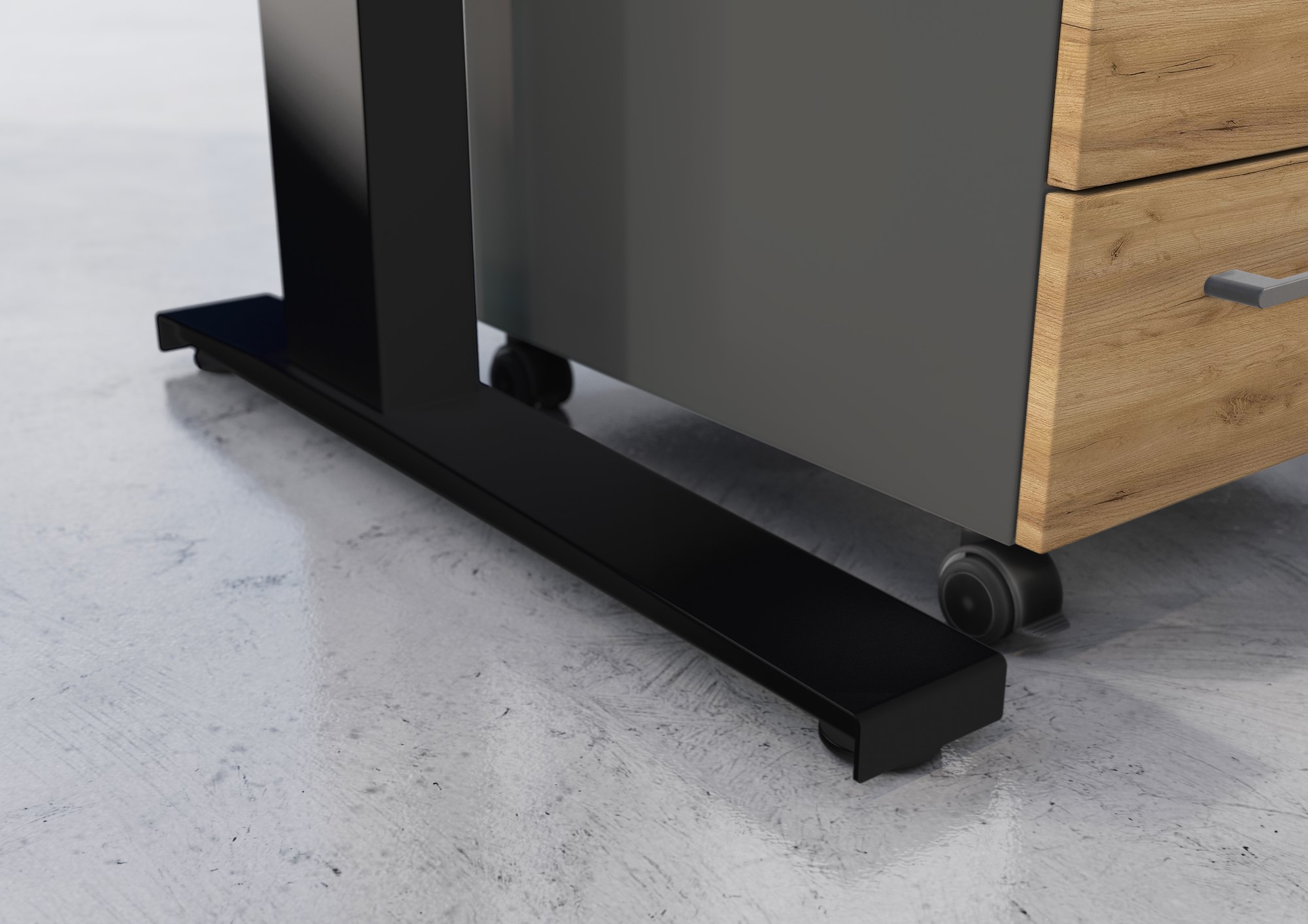 Caisson à tiroirs Osmond 4 tiroirs - chêne/graphite - Image 3