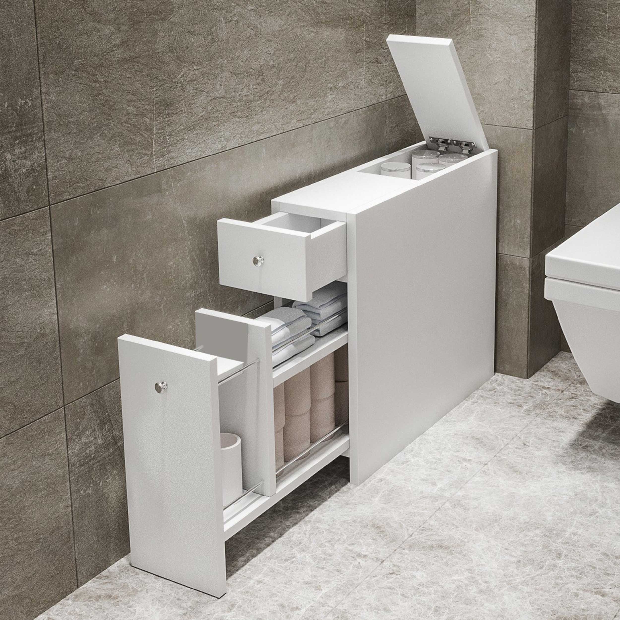 Calencia Meuble de salle de bain | 100 % MÉLAMINE | Blanc