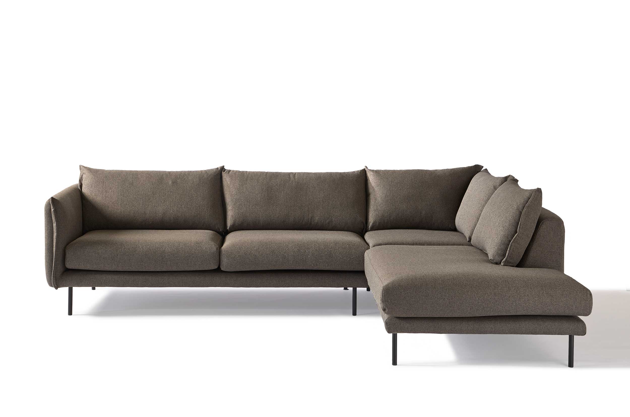 Canapé d'angle Boudi droit - gris - Image 7