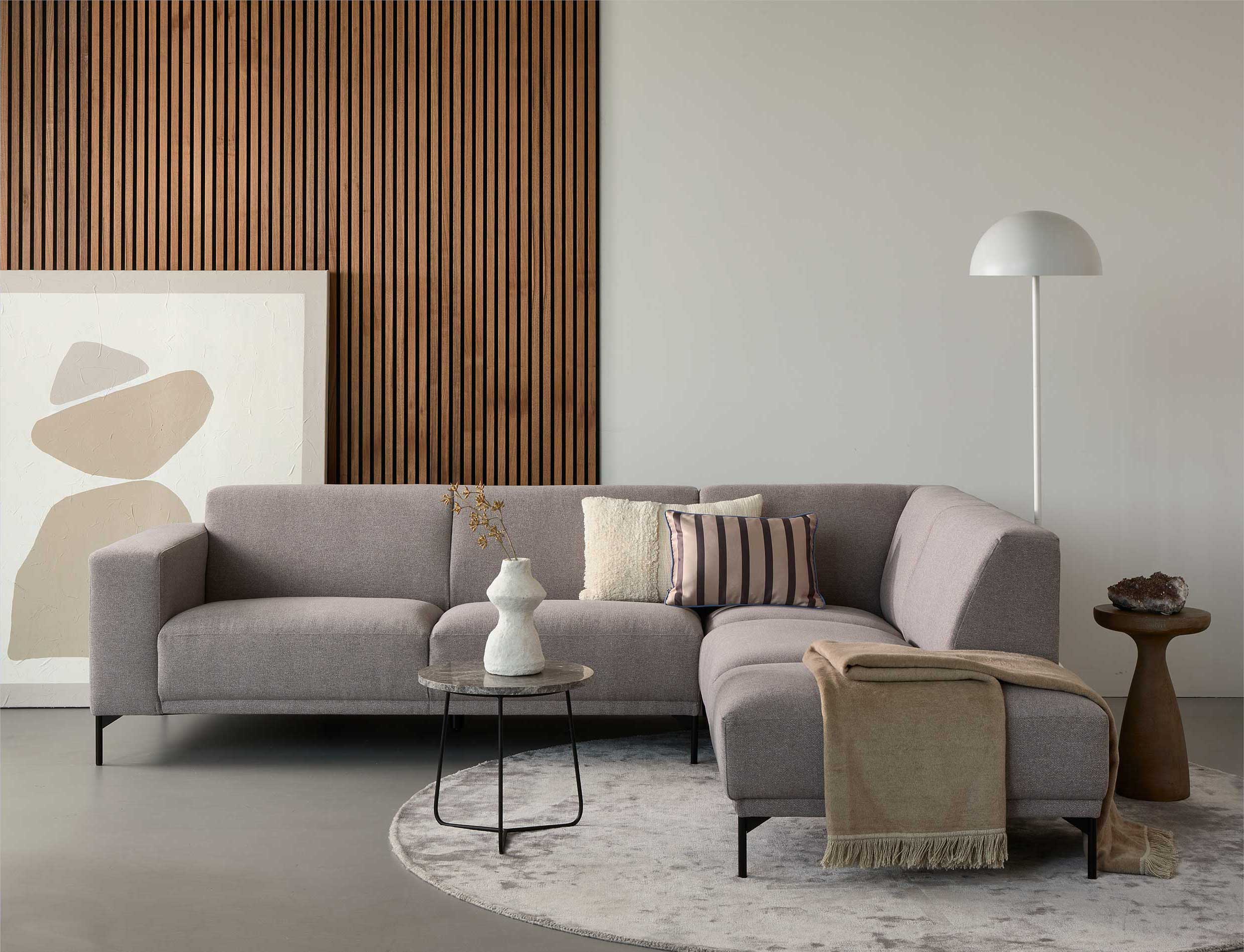 Canapé d'angle droit - gris - Image 6