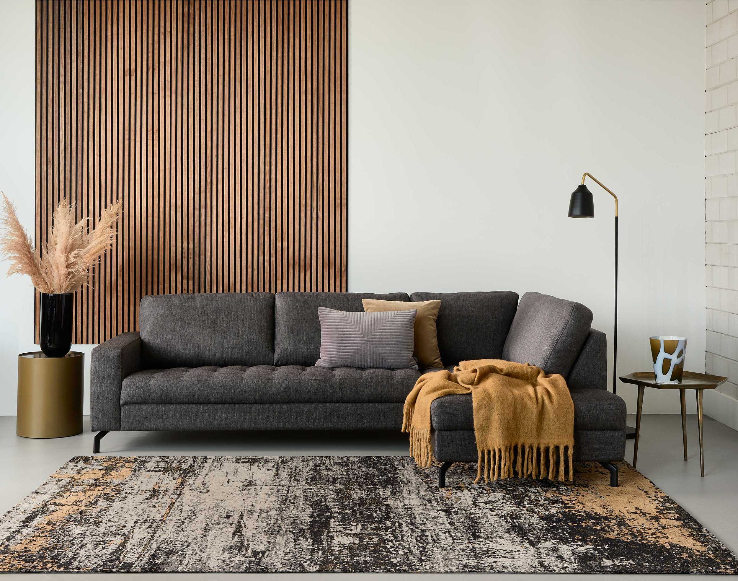 Canapé d'angle Manetto droit - anthracite - Image 6