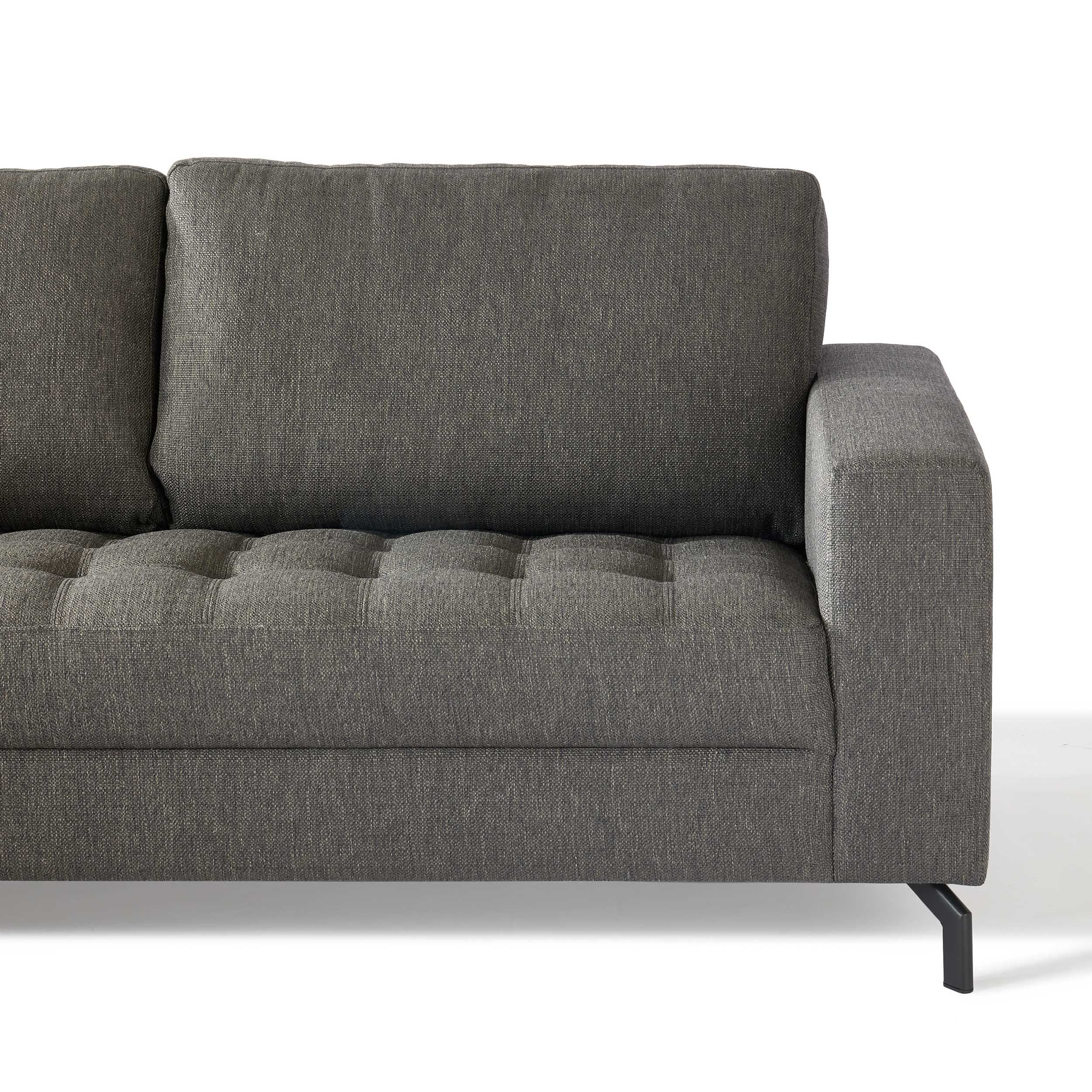 Canapé d'angle Manetto gauche - anthracite - Image 4