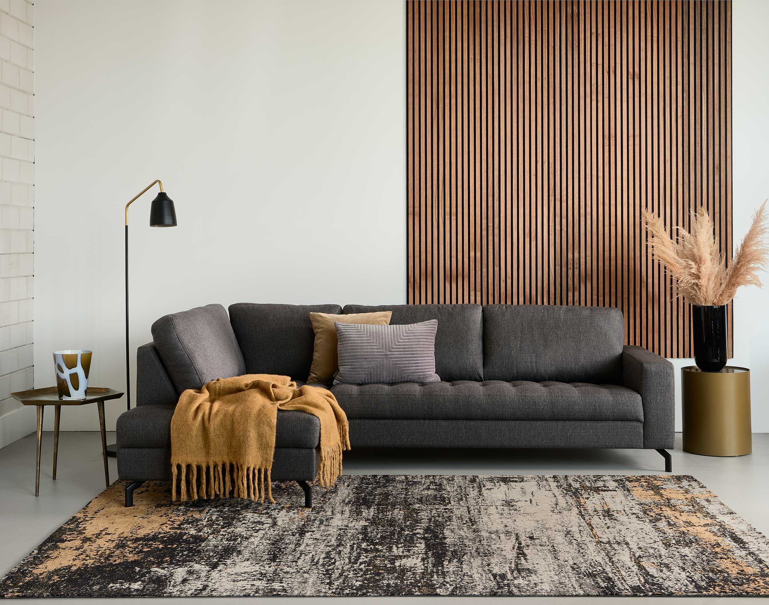 Canapé d'angle Manetto gauche - anthracite - Image 6