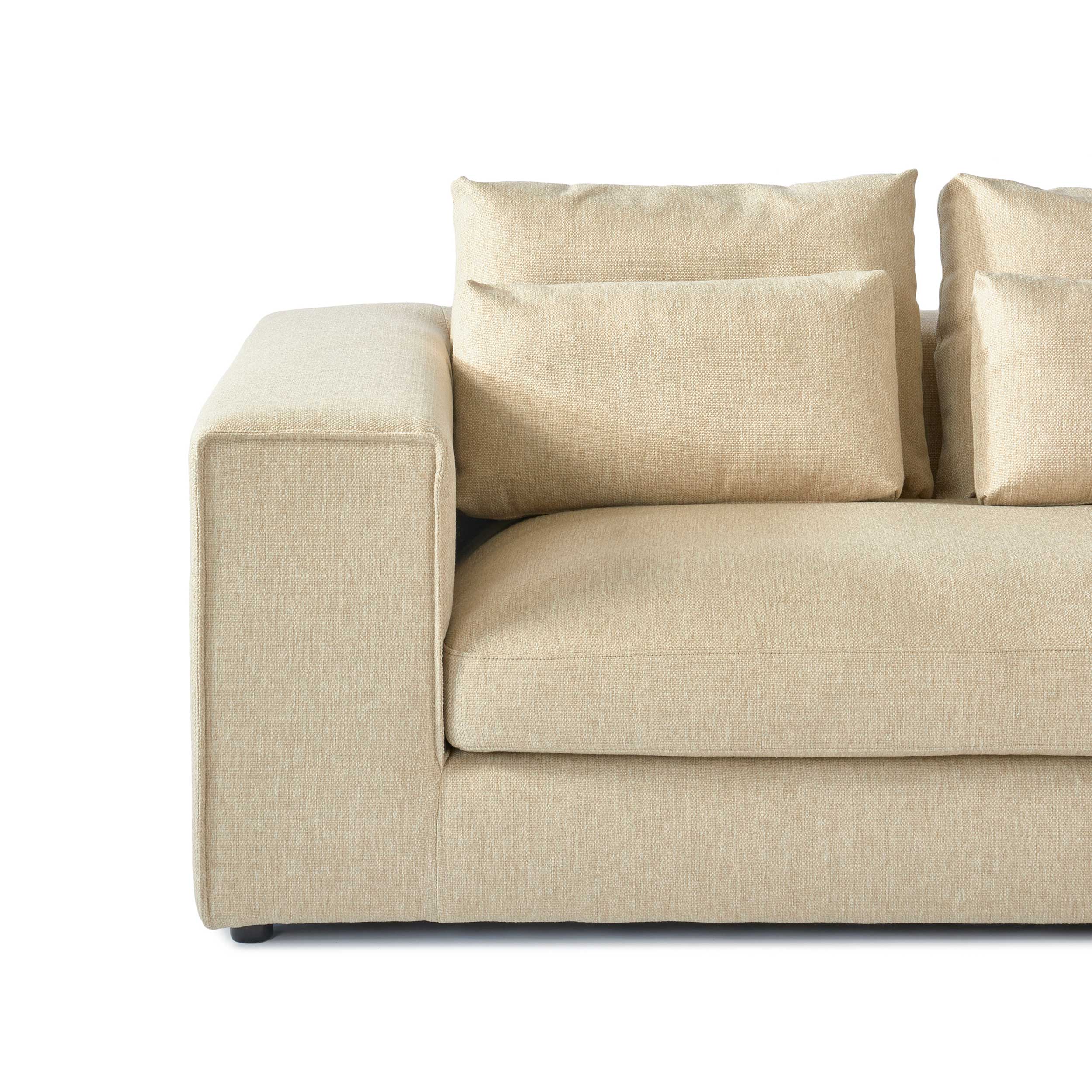 Canapé d'angle Videl droit - beige - Image 4