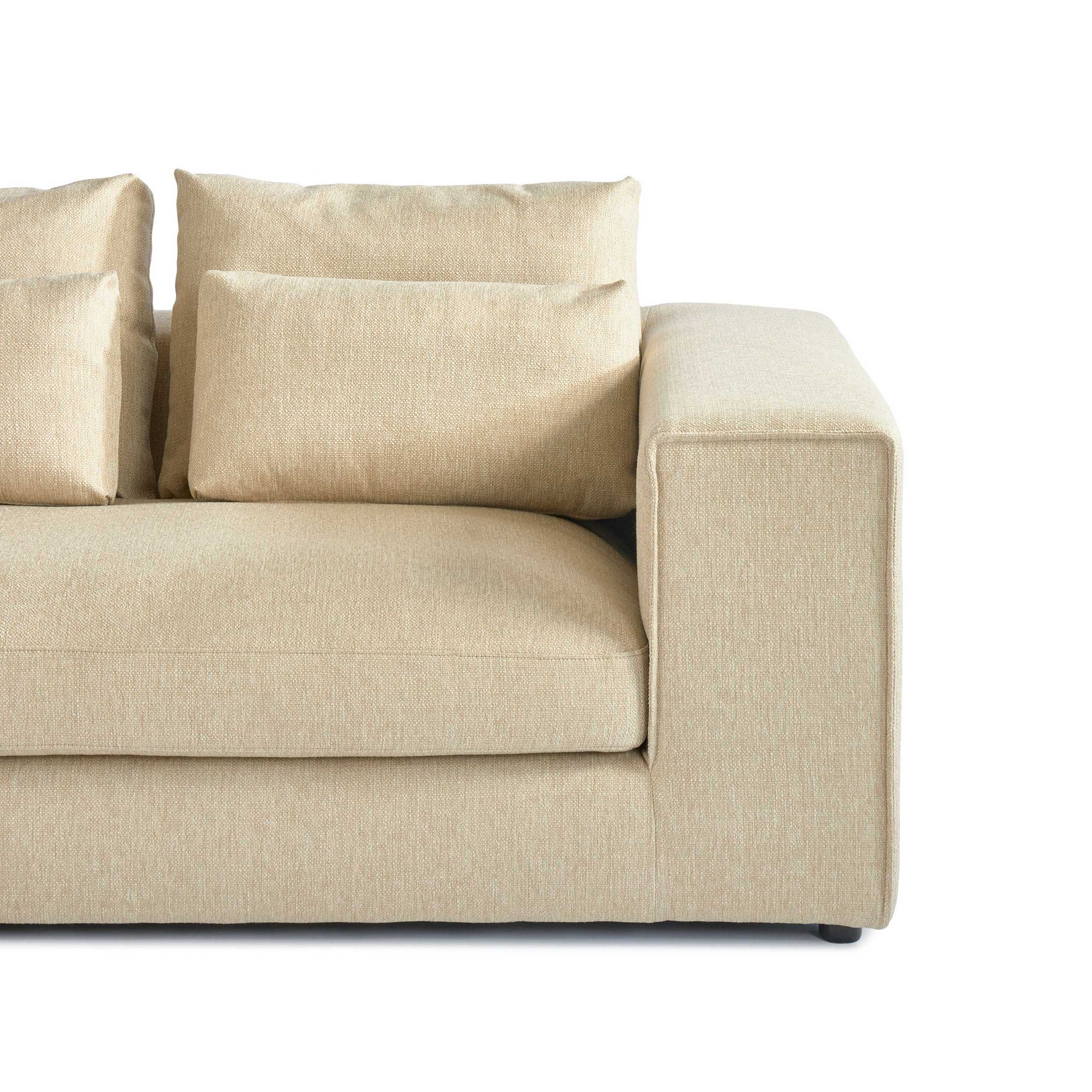 Canapé d'angle Videl gauche - beige - Image 4