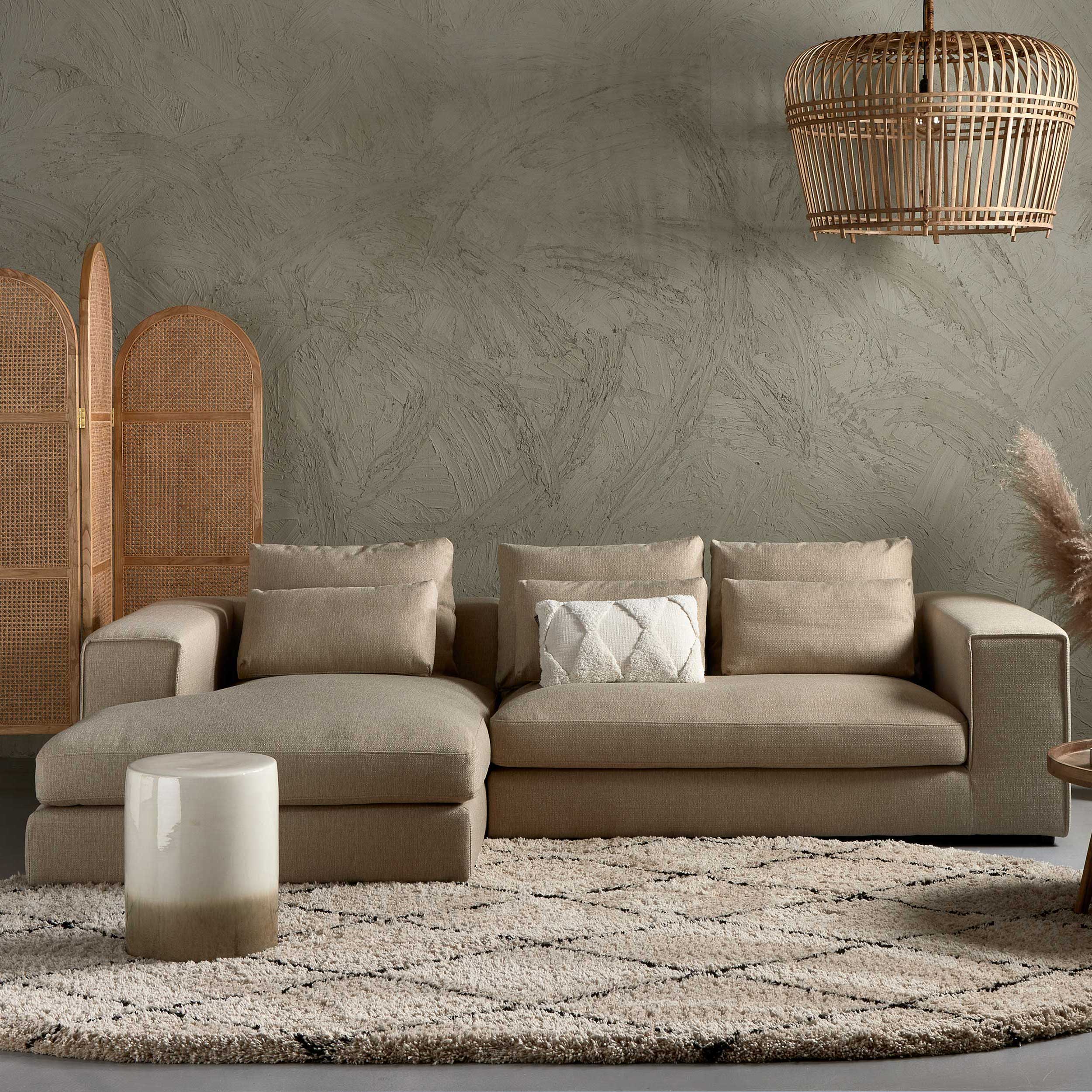 Canapé d'angle Videl gauche - beige