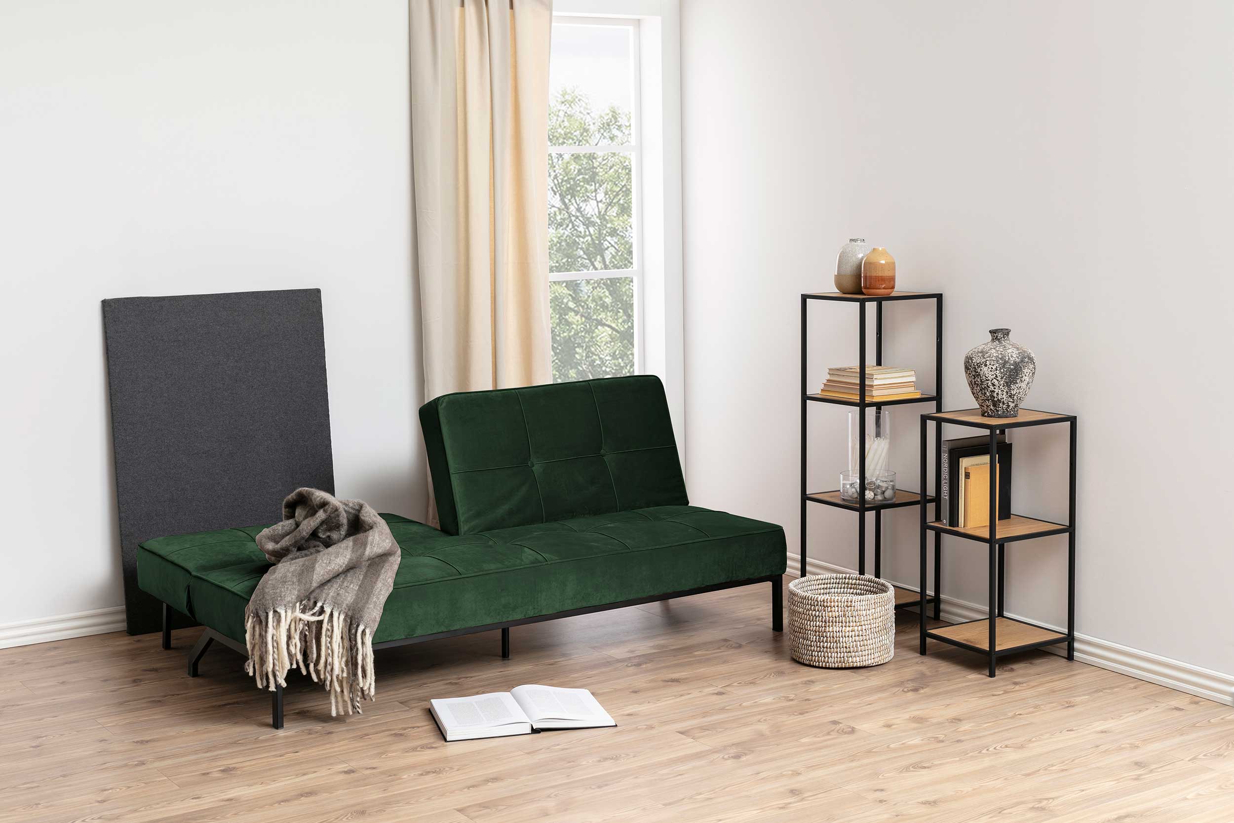 Canapé-lit Giovanni - vert forêt/noir - Image 12