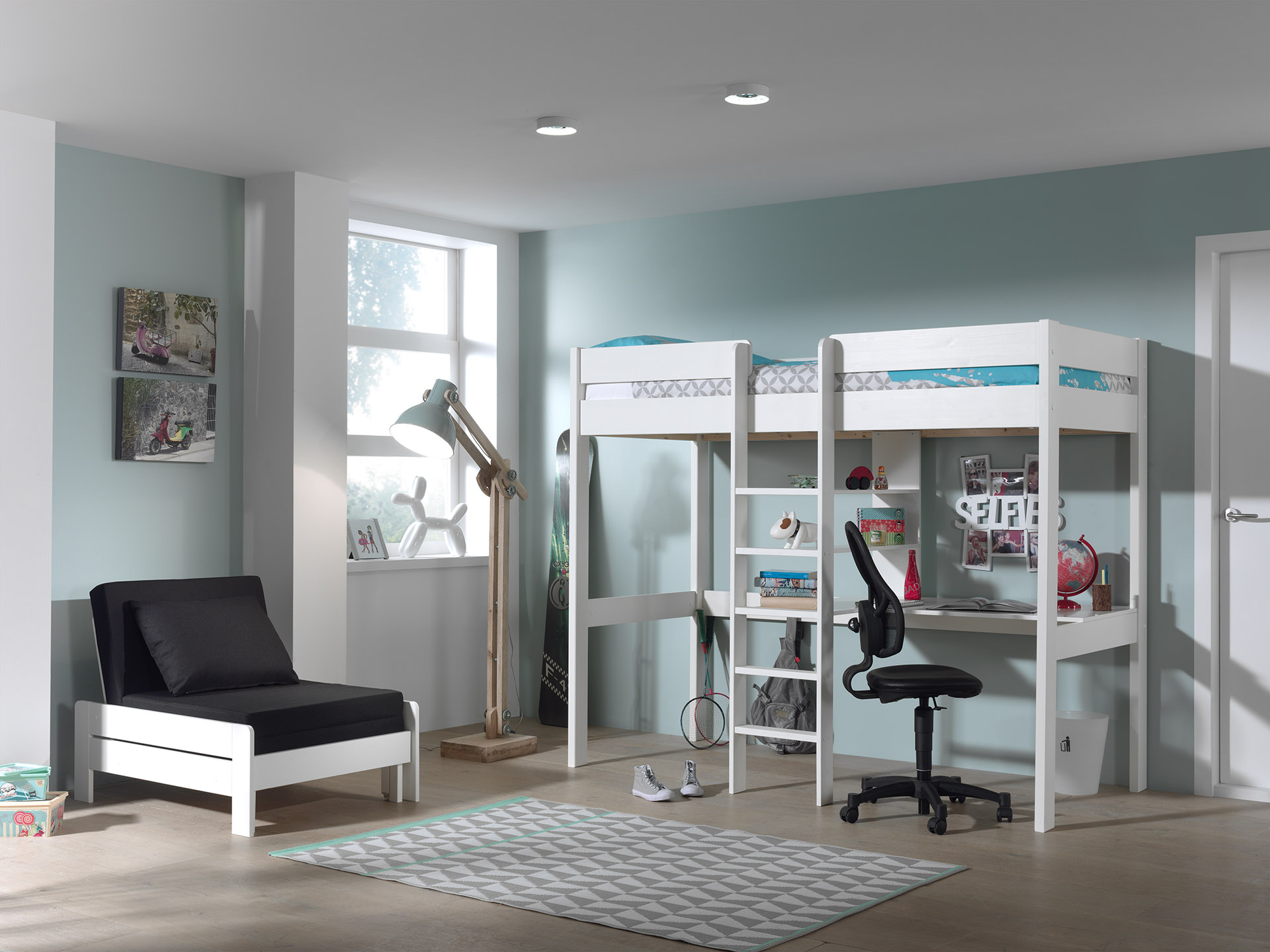 Canapé-lit Lena - blanc - Image 4