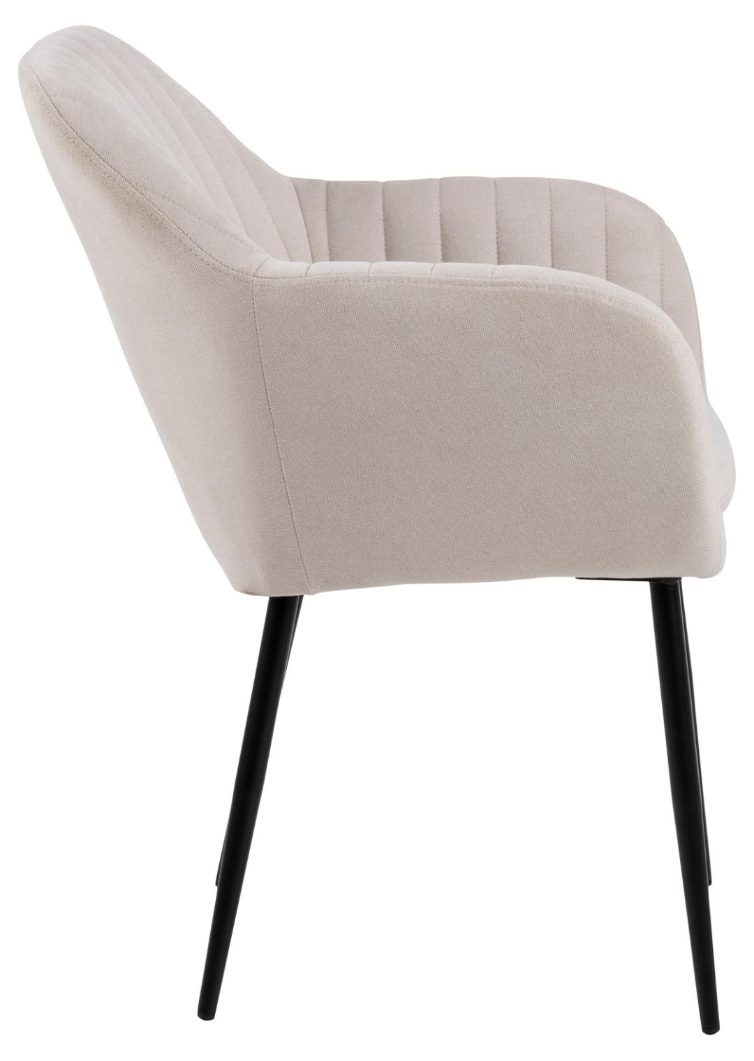 Chaise avec accoudoirs Hermeline - sable/noir - Image 6