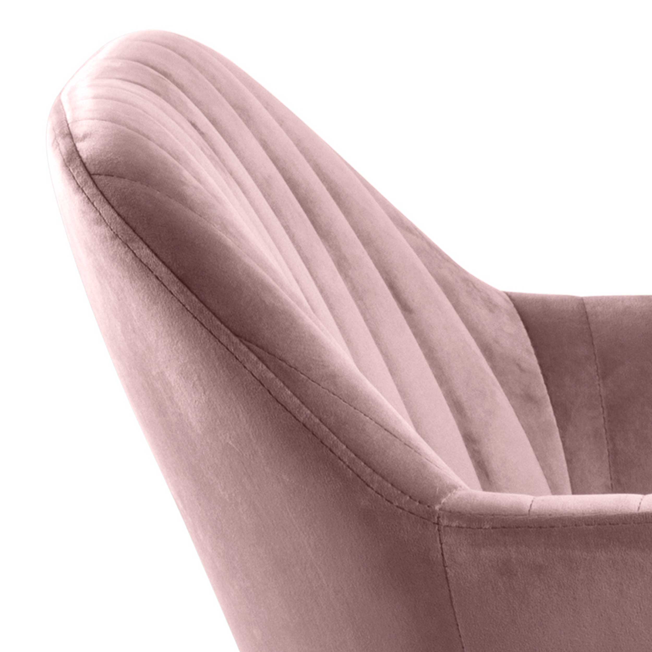 Chaise avec accoudoirs Hermeline - vieux rose/noir - Image 7