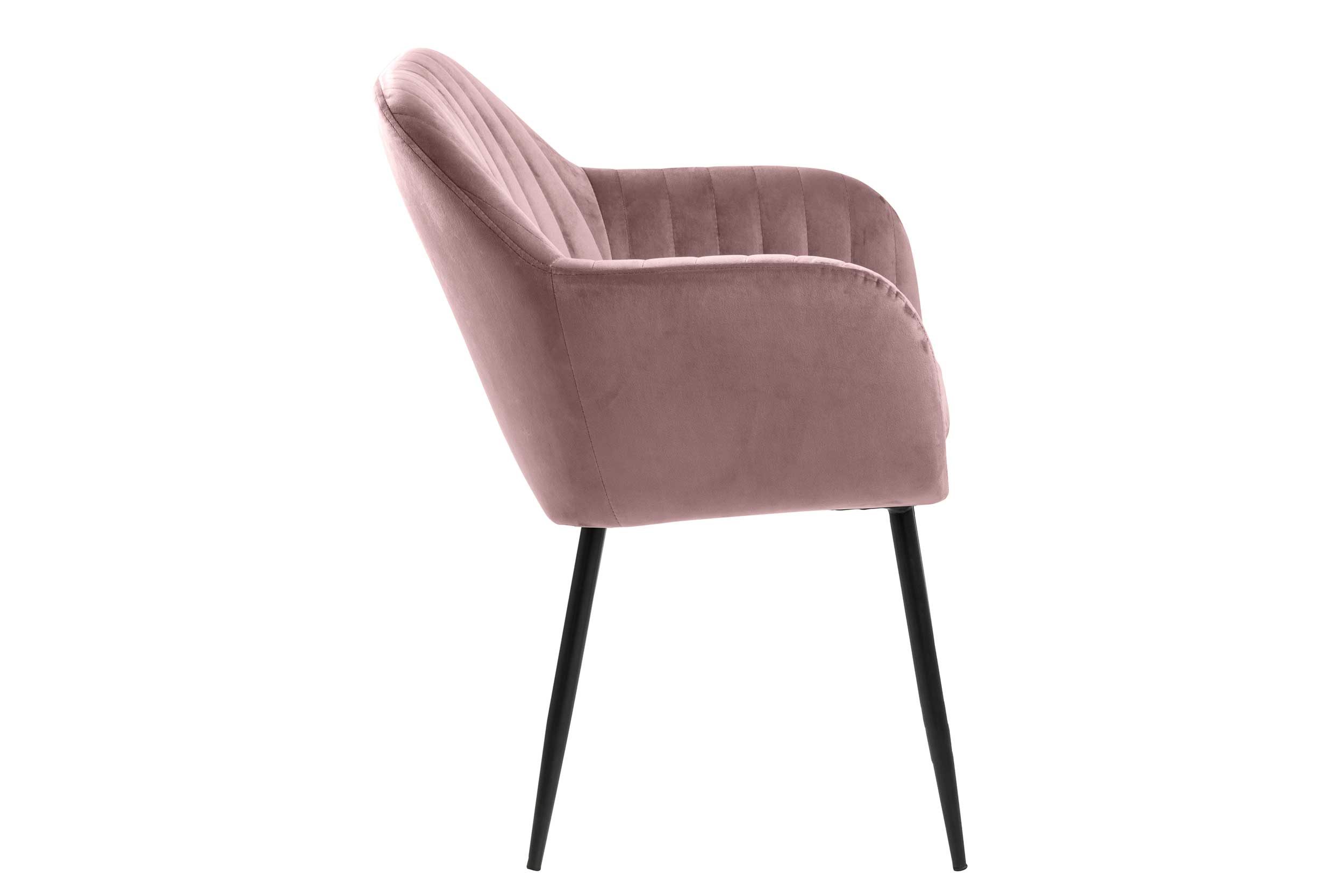 Chaise avec accoudoirs Hermeline - vieux rose/noir - Image 9