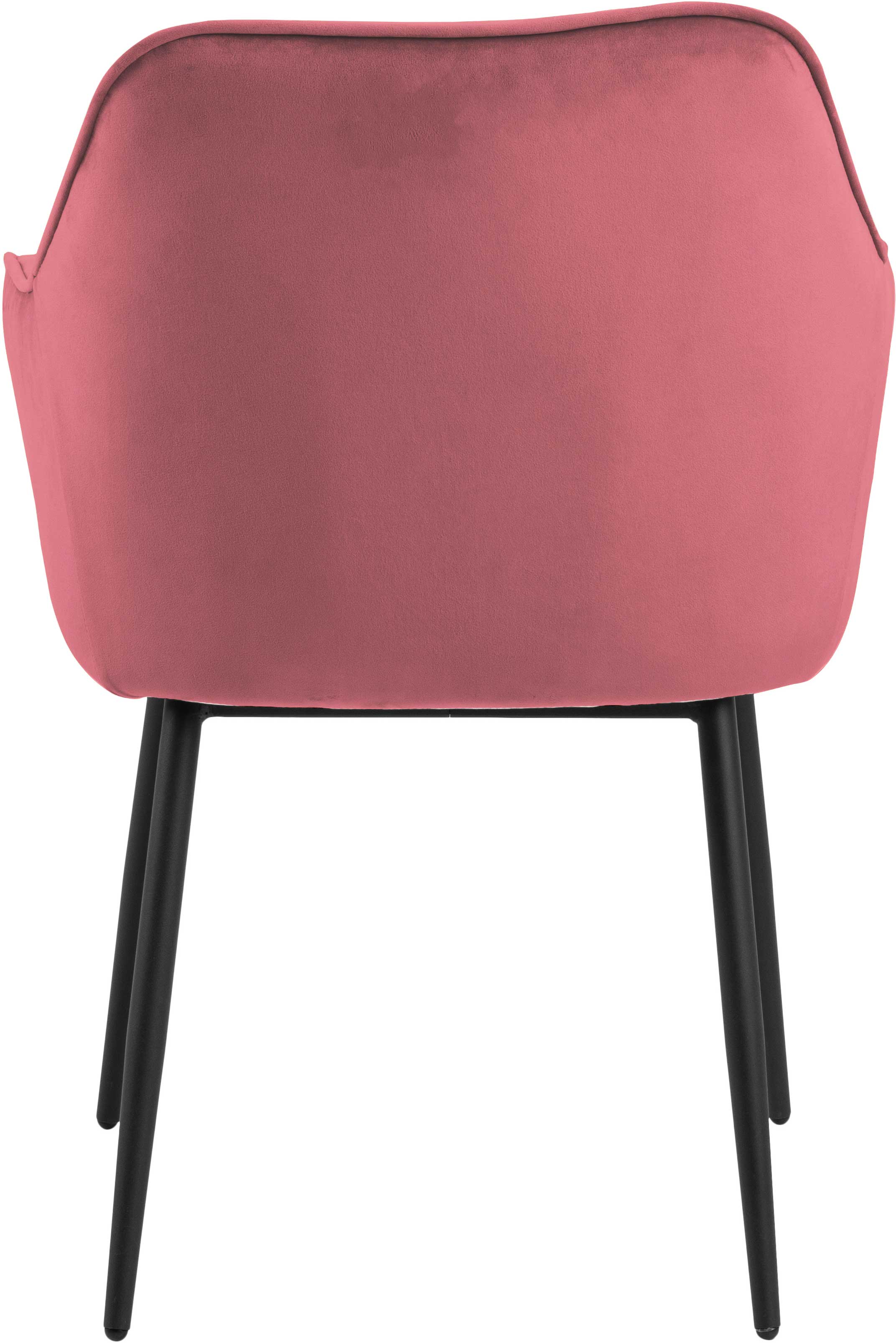 Chaise avec accoudoirs Lynn - corail/noir - Image 7