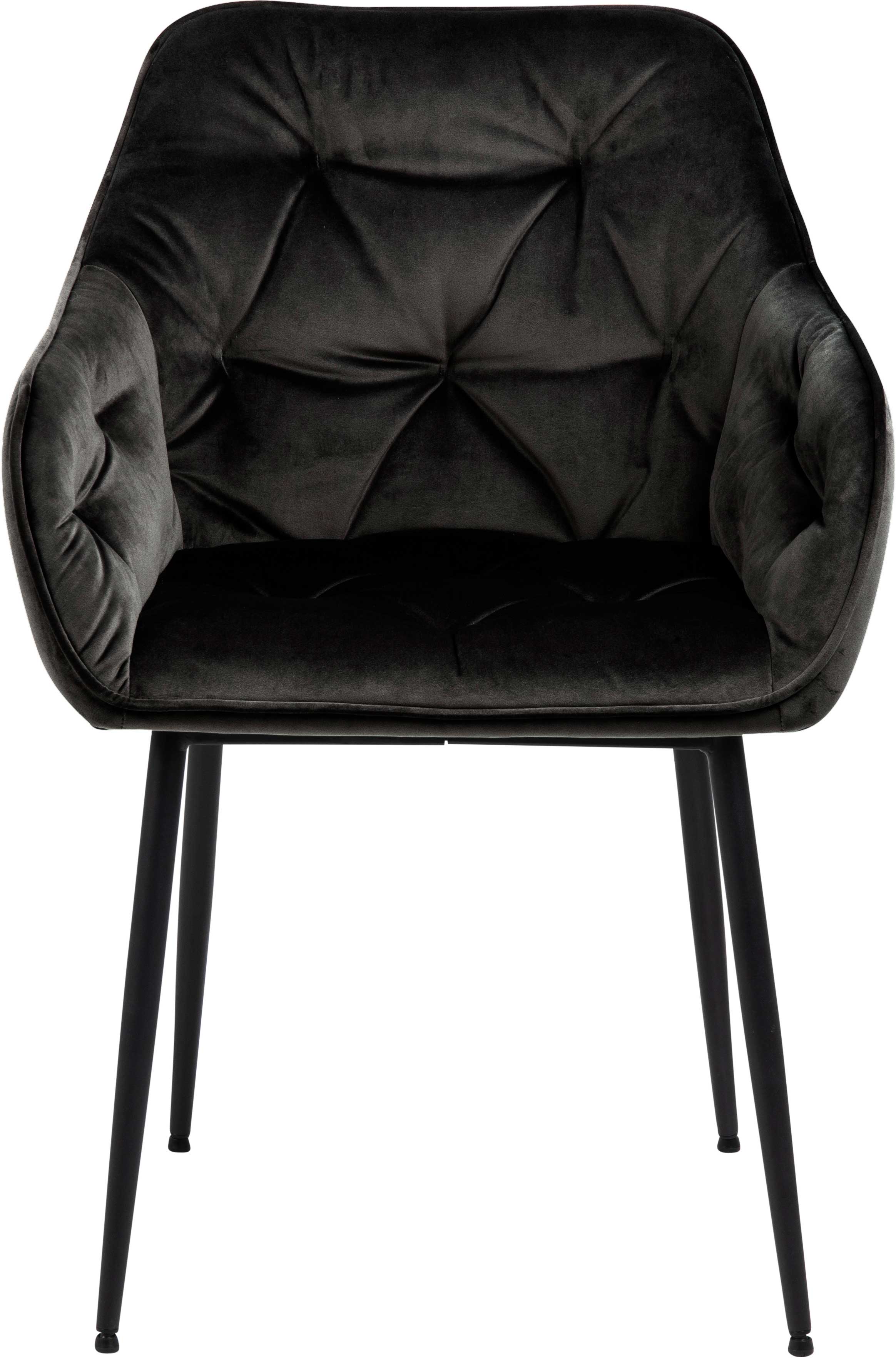 Chaise avec accoudoirs Lynn - gris brun/noir - Image 12
