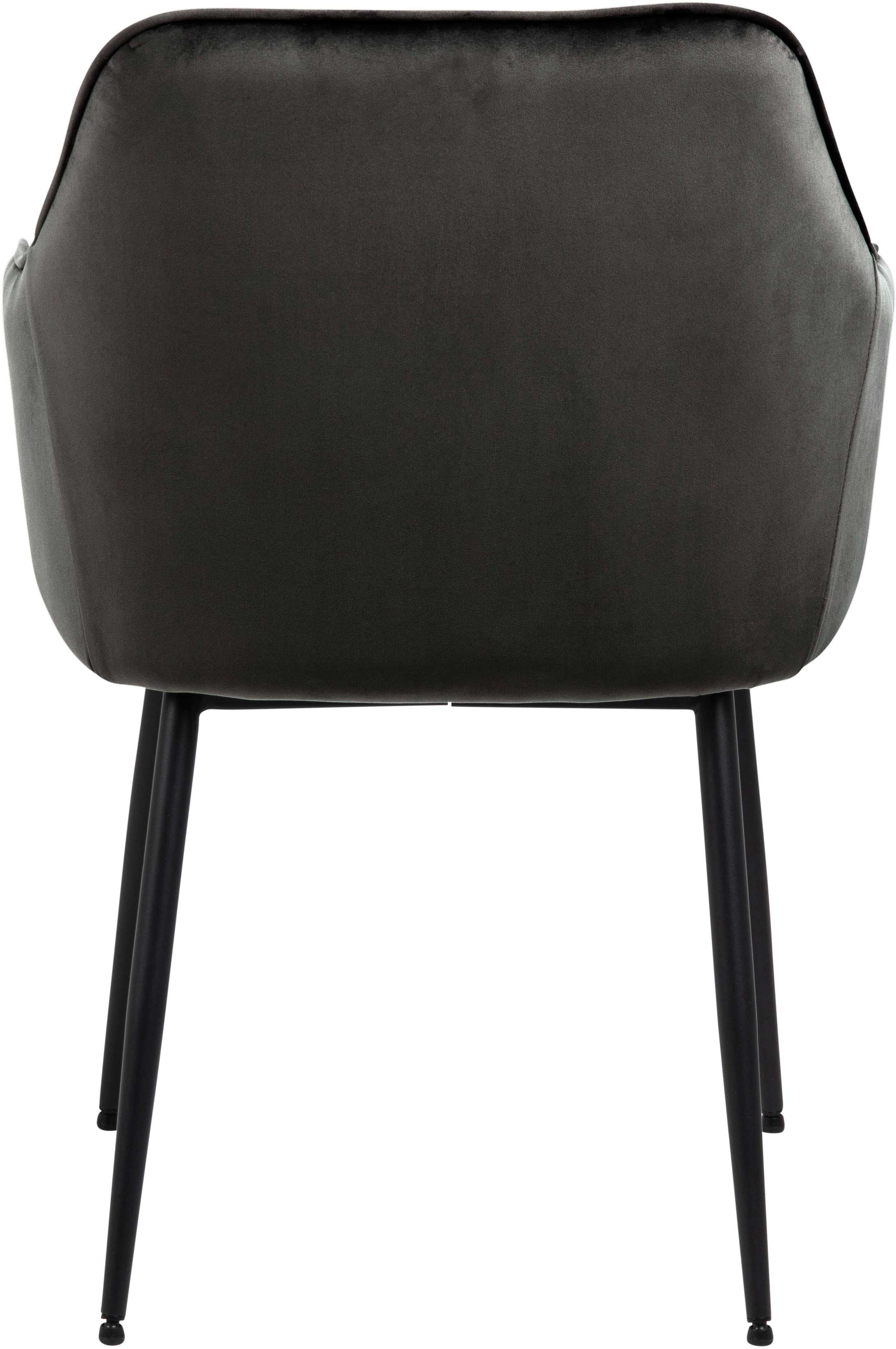 Chaise avec accoudoirs Lynn - gris brun/noir - Image 8