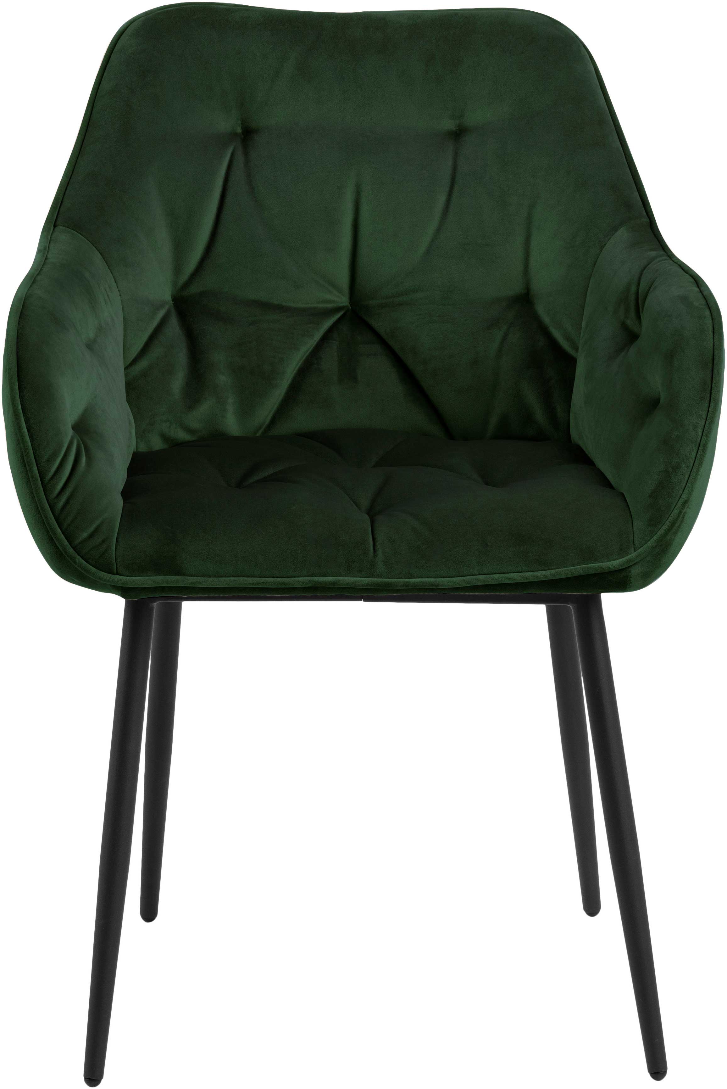 Chaise avec accoudoirs Lynn - vert forêt/noir - Image 11