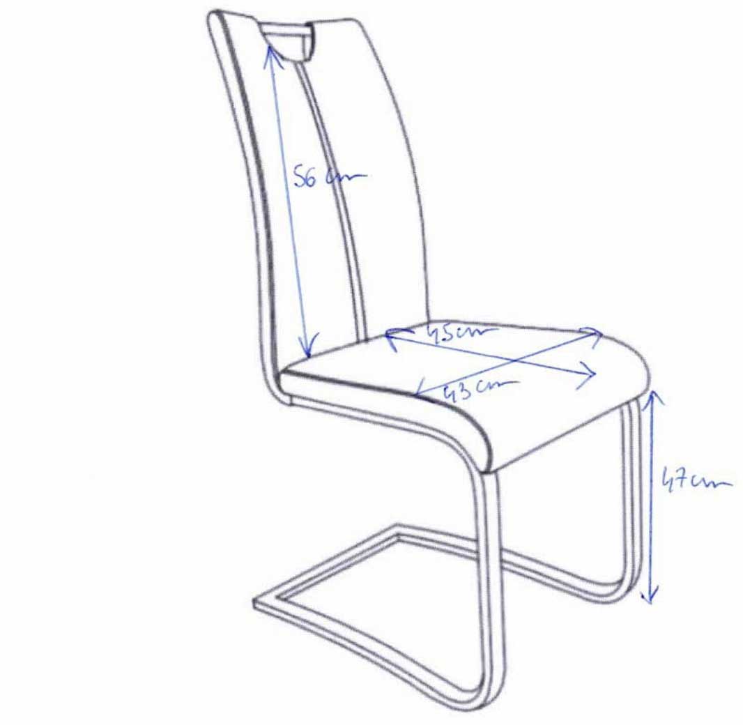Chaise cantilever Sofia - blanc - Image 3