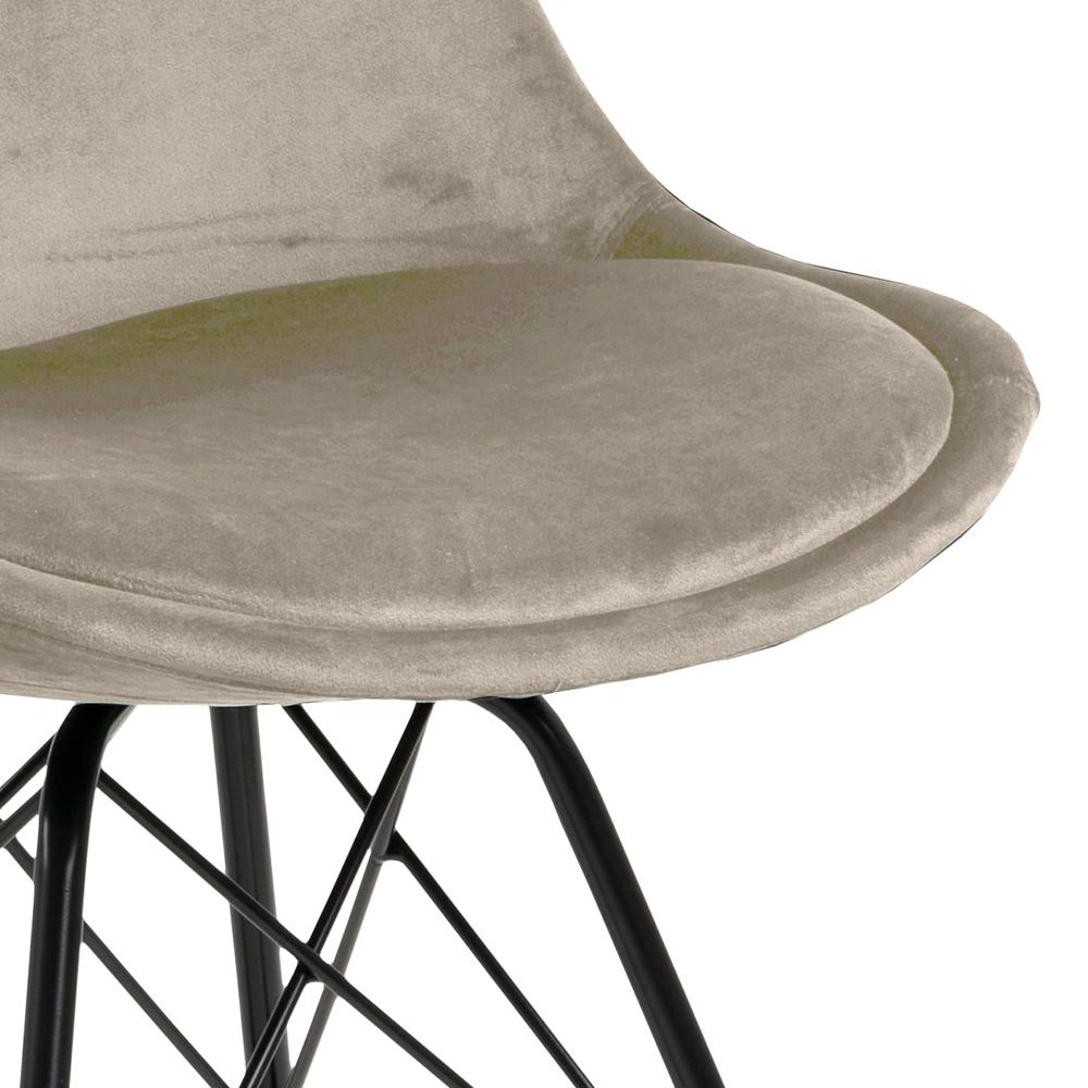 Chaise coquille Iram en velours - sable - Image 8