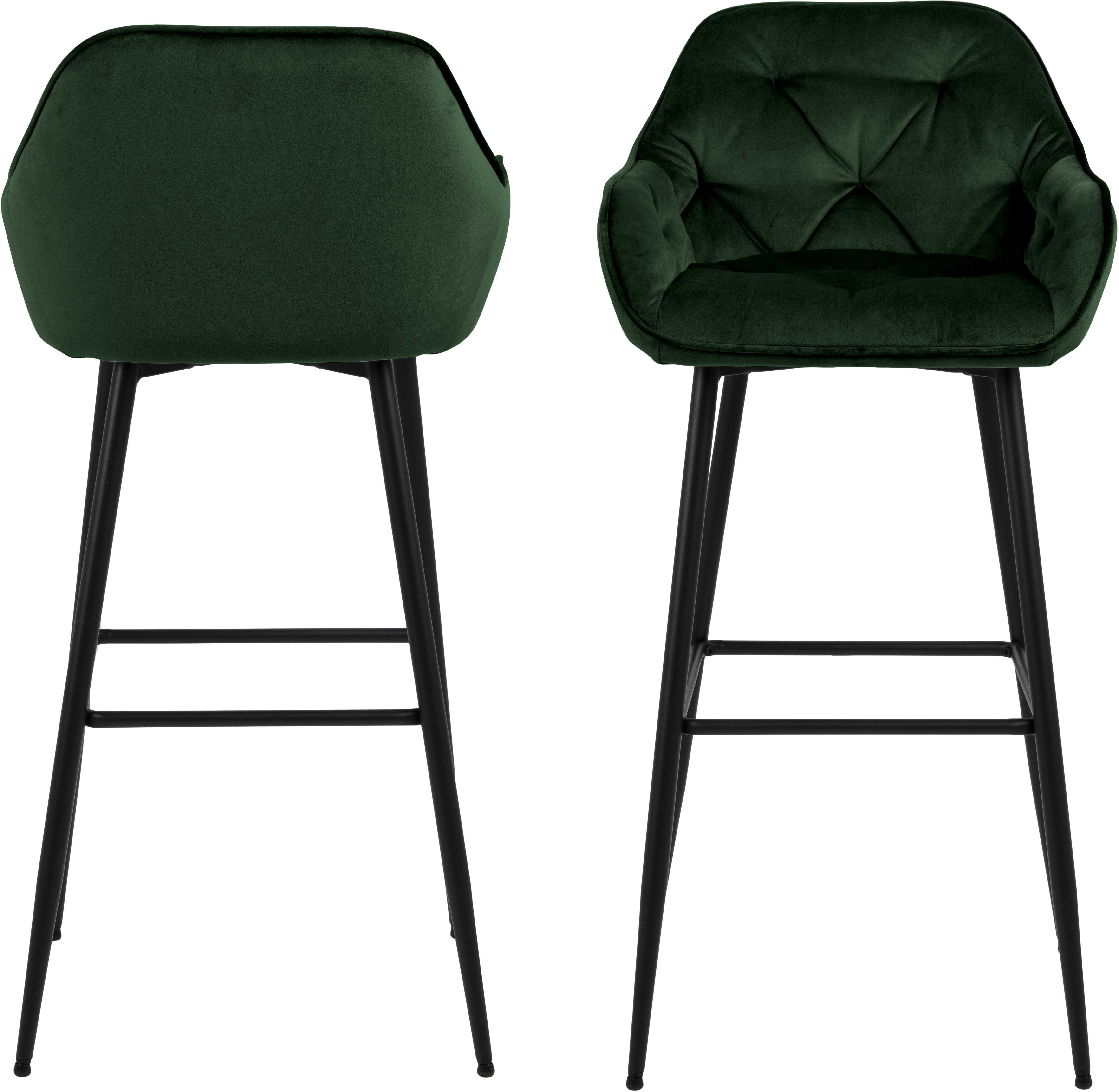 Chaise de bar Bridget - vert/noir - Image 3