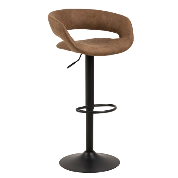 Chaise de bar Dusty - brun/noir - Image 1