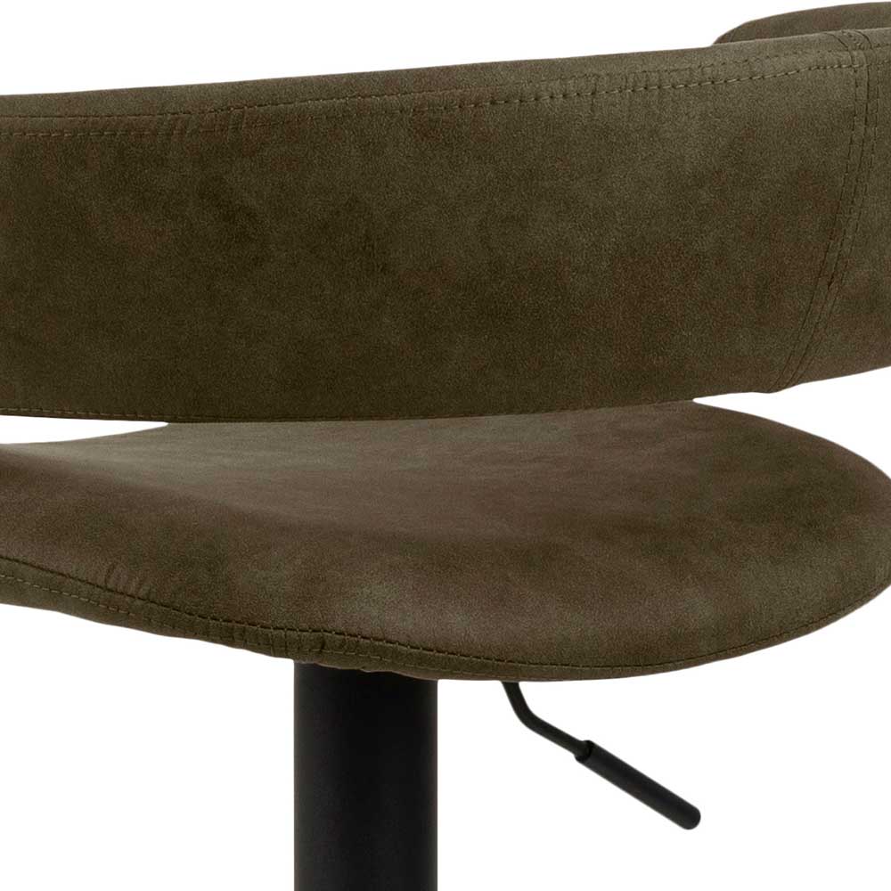 Chaise de bar Dusty - vert olive/noir - Image 7