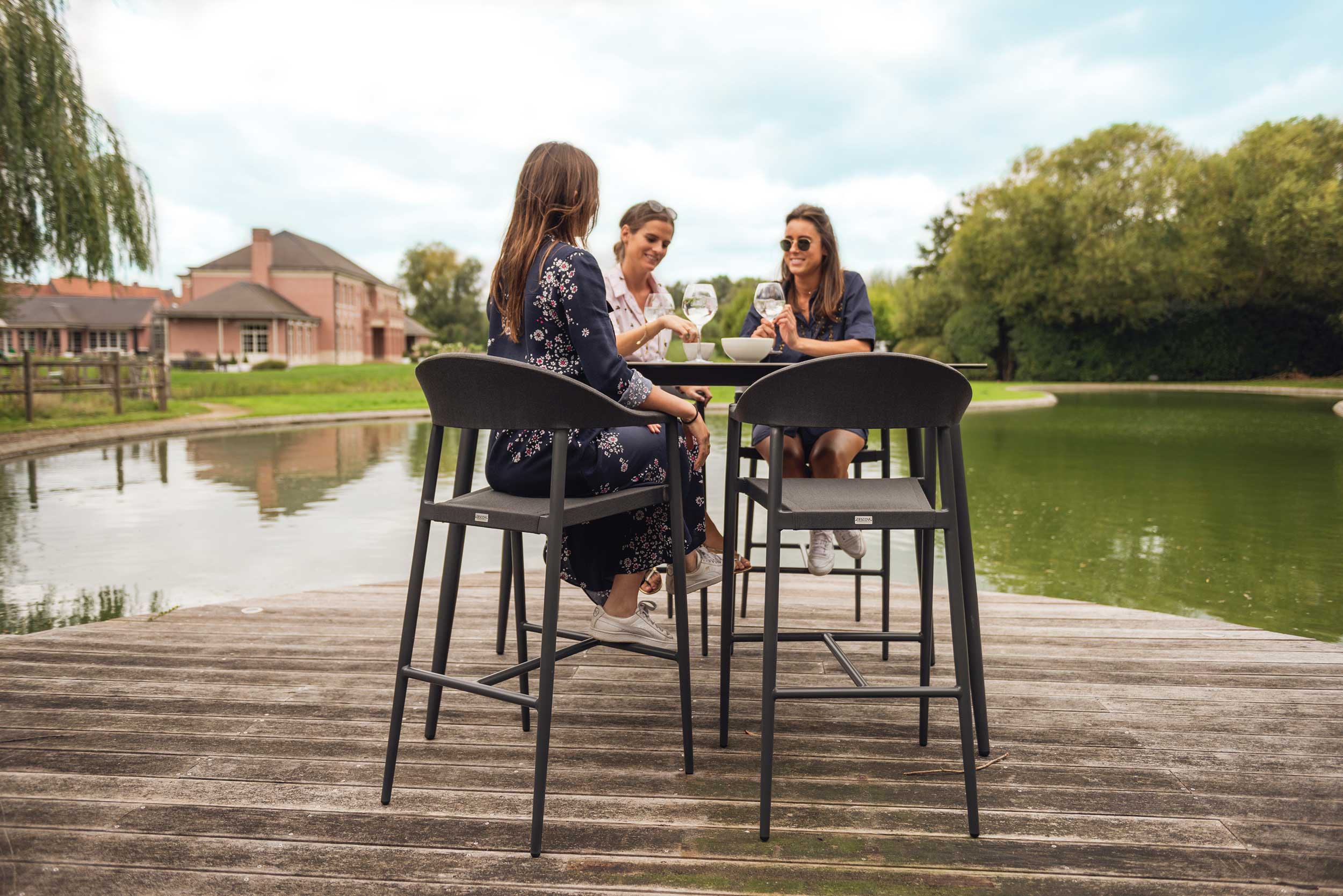 Chaise de bar pour extérieur Mati - gris foncé - Image 3