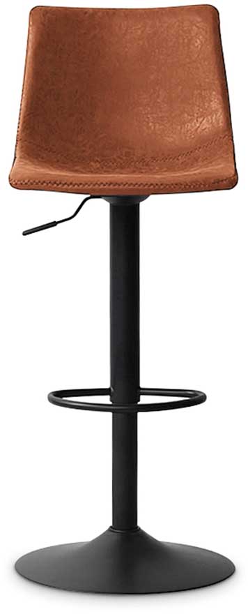 Chaise de bar réglable Fontana - cognac - Image 4