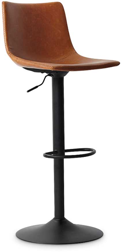 Chaise de bar réglable Fontana - cognac - Image 7