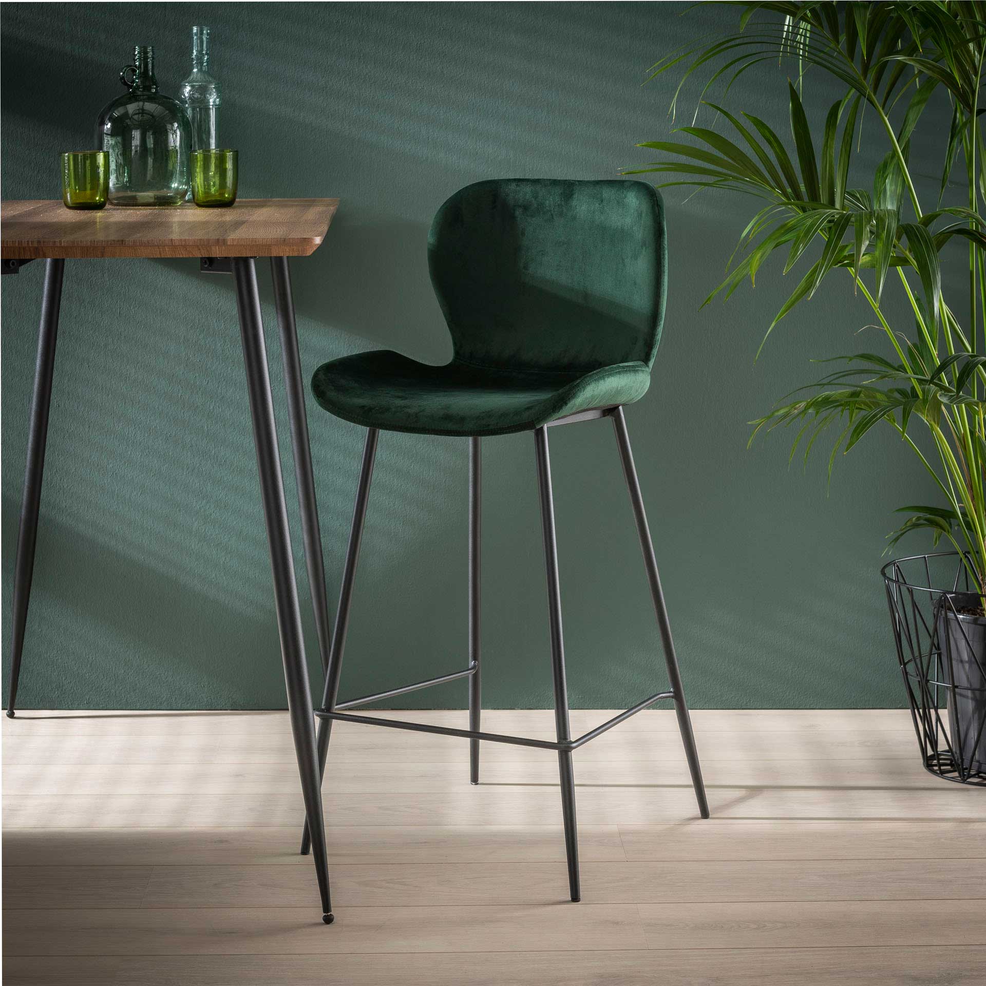 Chaise de bar Vince - vert