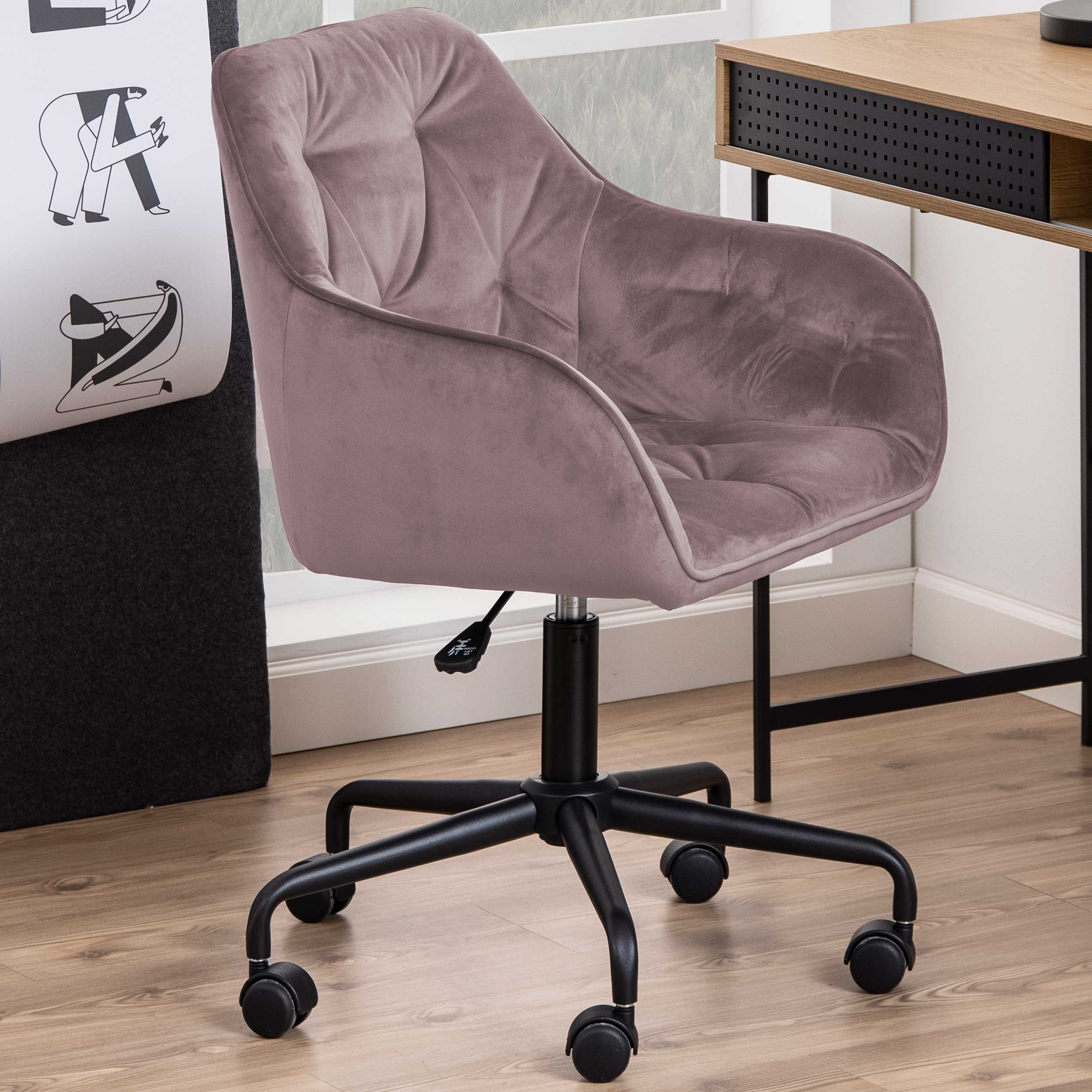 Chaise de bureau Bridget - vieux rose