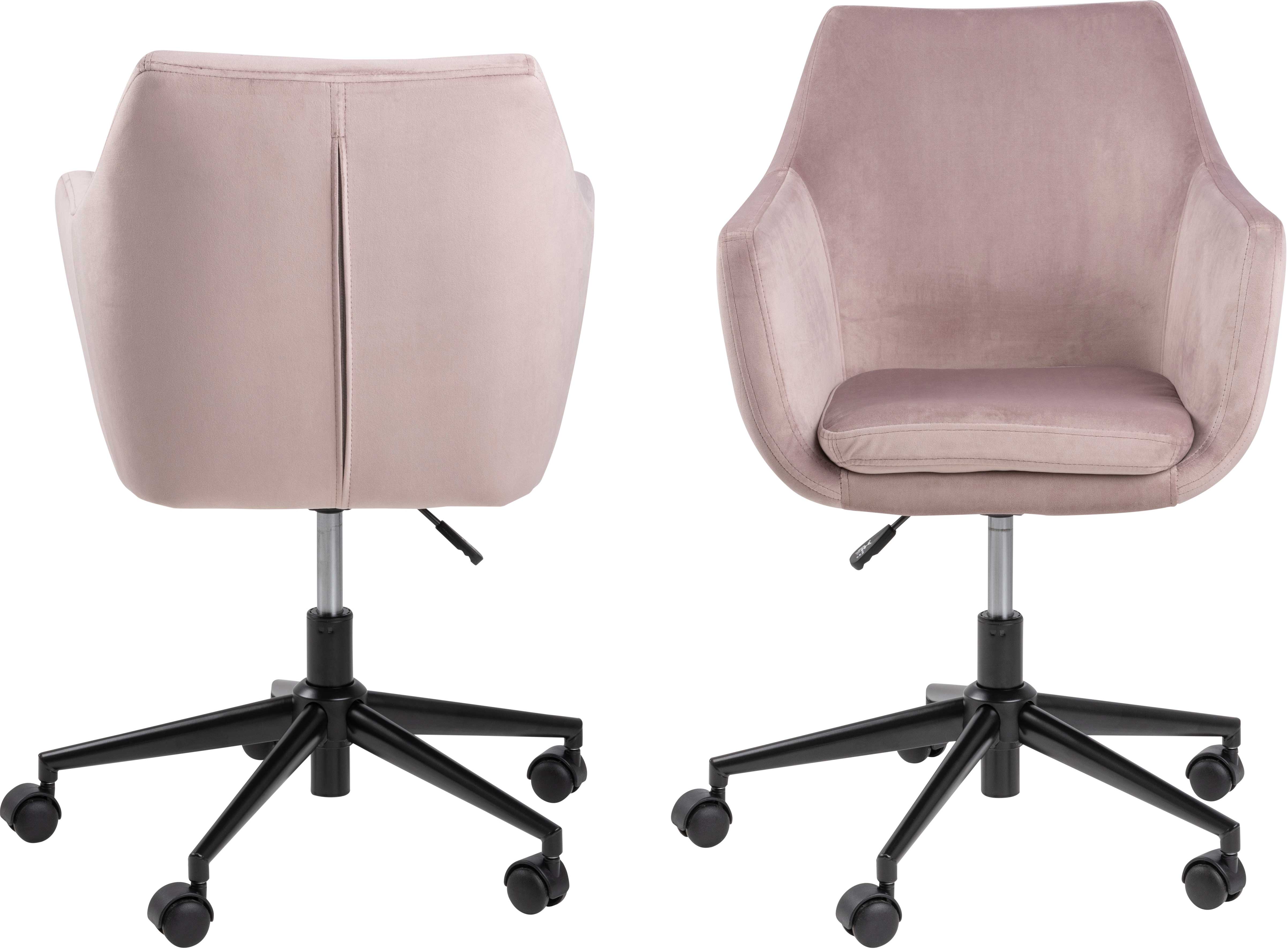 Chaise de bureau Noria - rose clair - Image 4