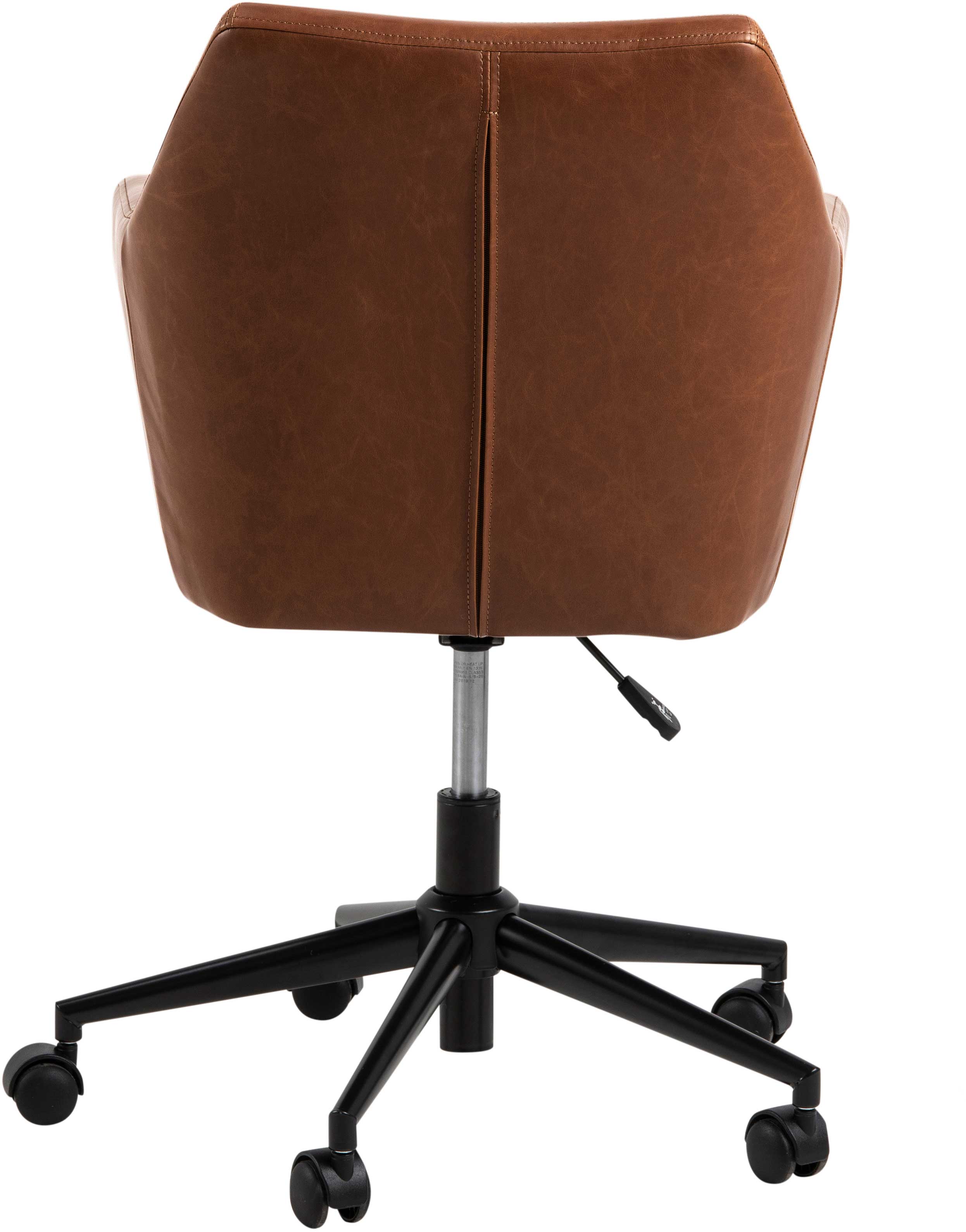 Chaise de bureau Novan similicuir - brun - Image 9