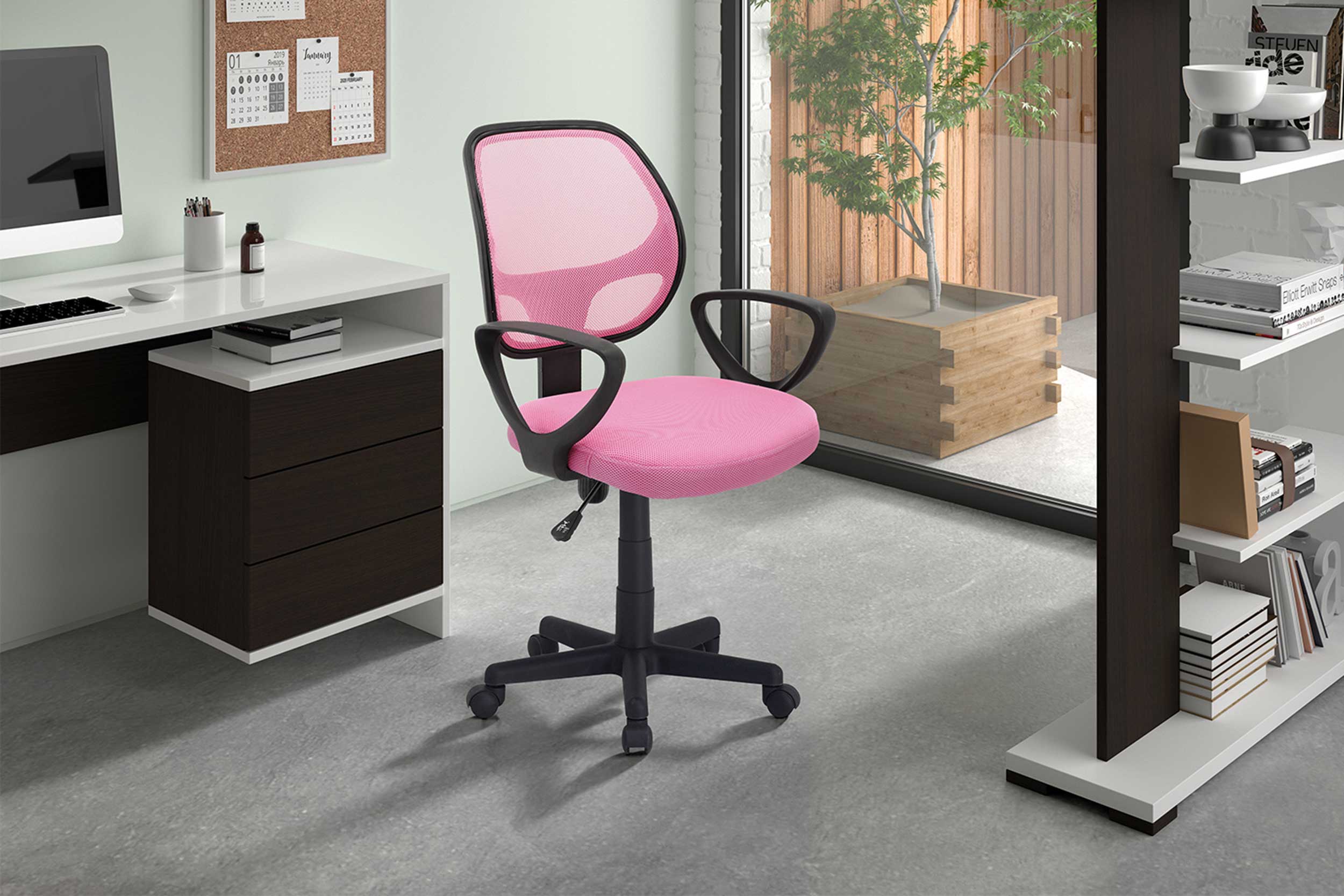 Chaise de bureau Pipa - rose - Image 6
