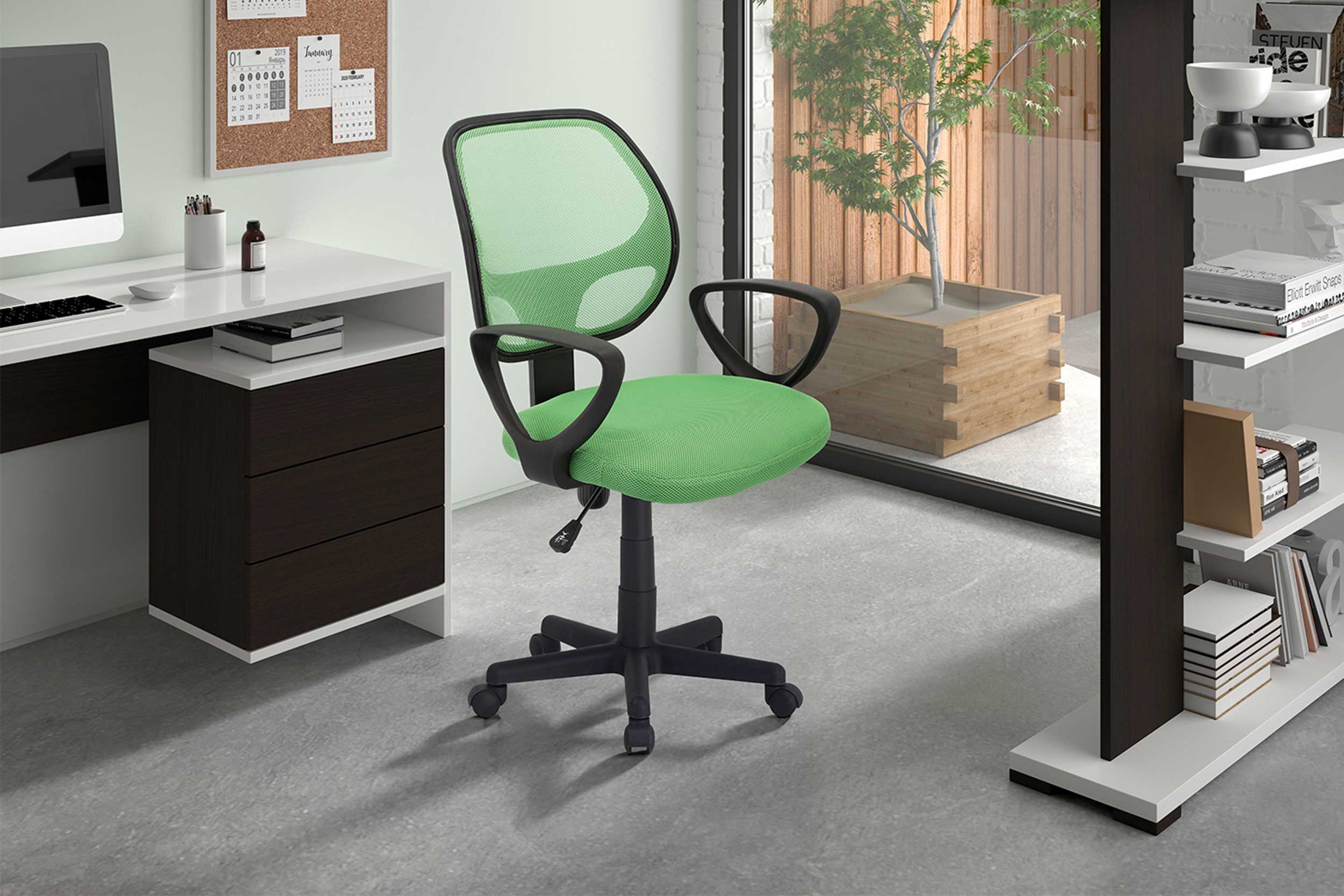 Chaise de bureau Pipa - vert - Image 6